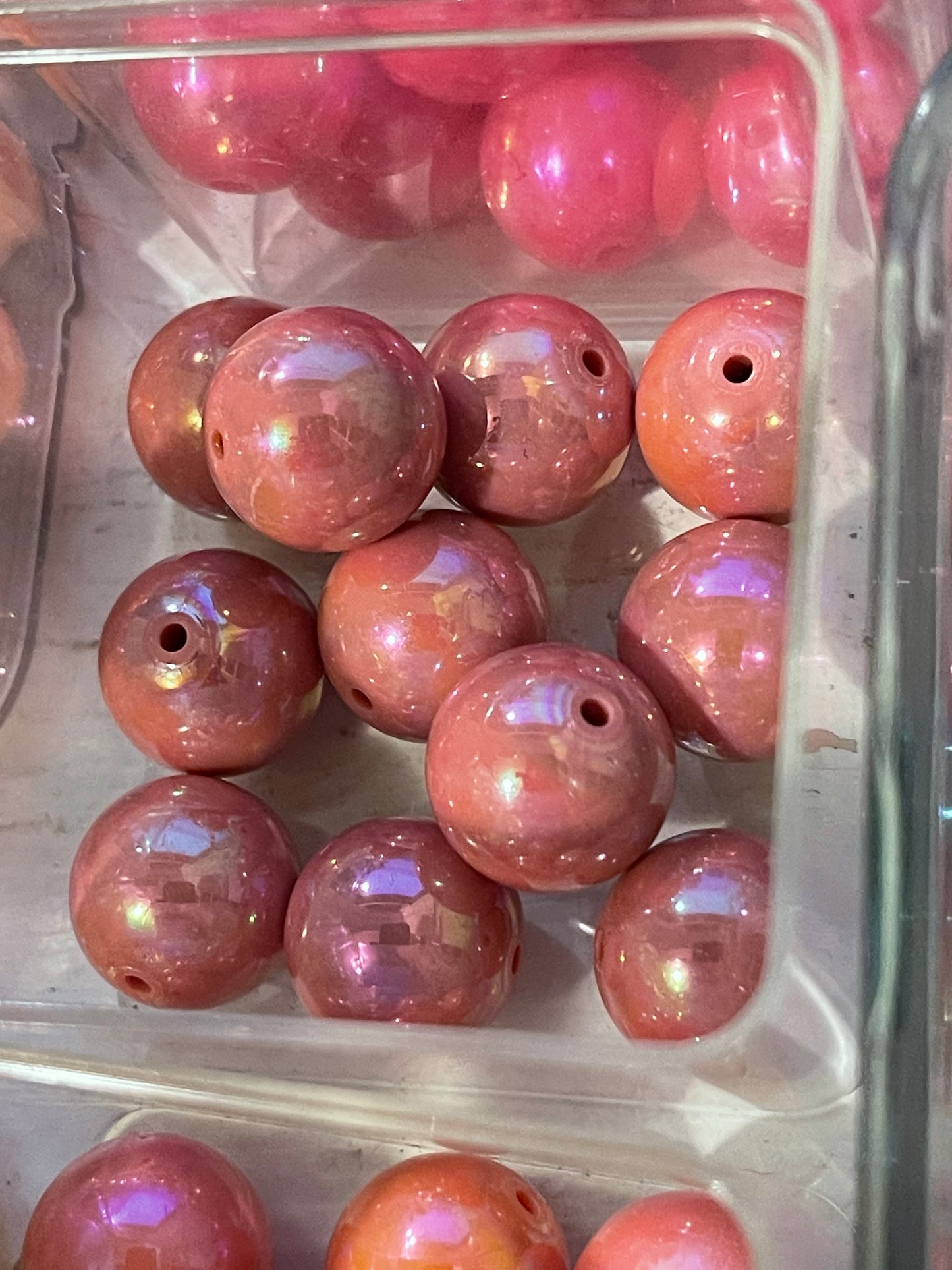 16mm ACRYLIC Bead SOLID COLORS w ABS Shine (24 Options)