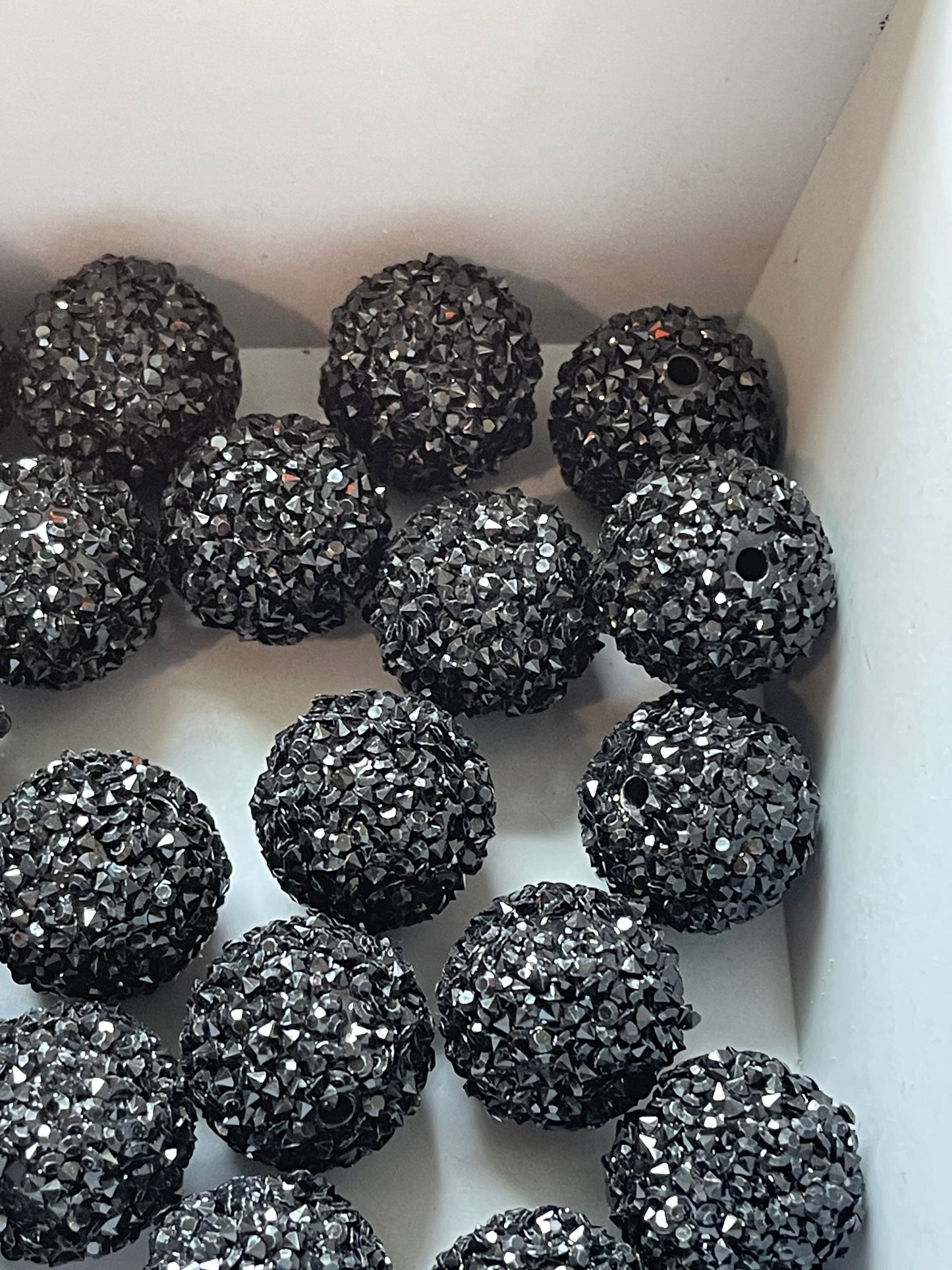 20mm CHUNKY RHINESTONE Beads- Solids (17 Options)