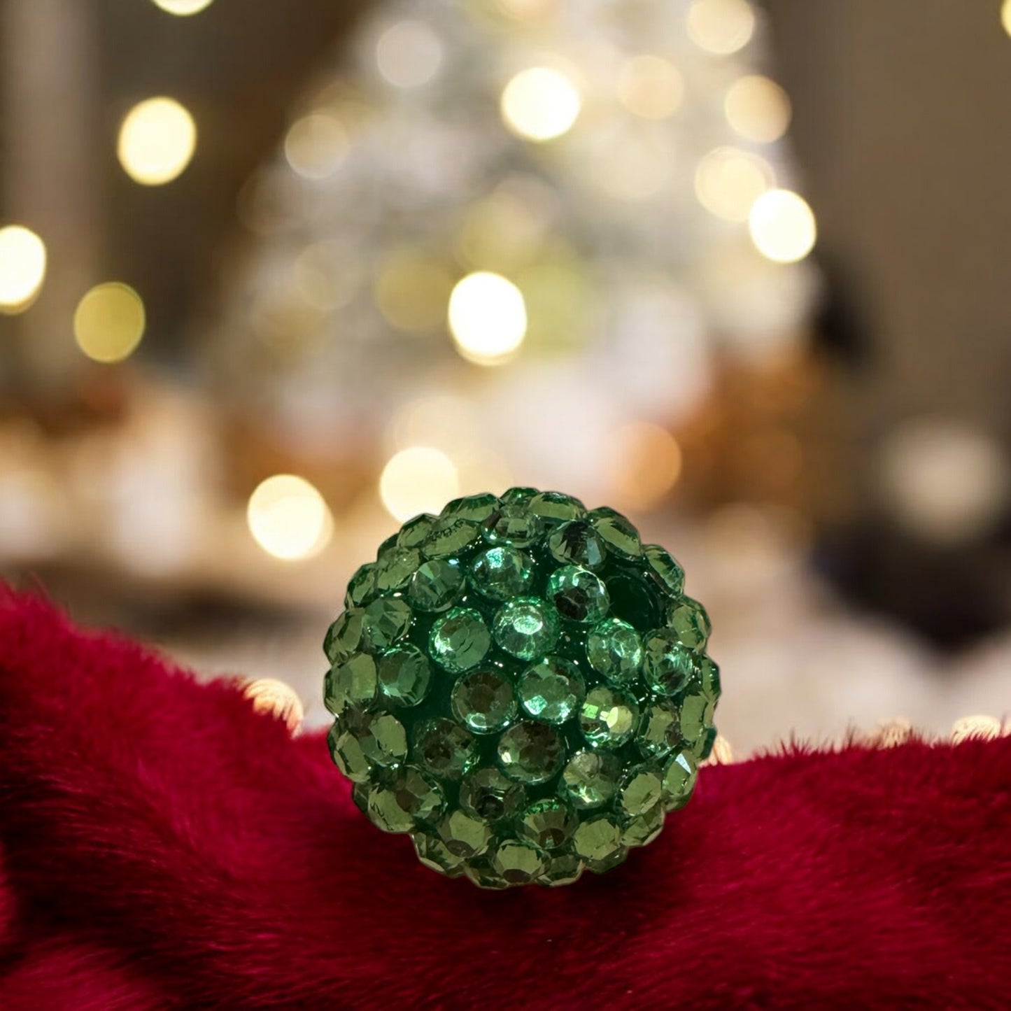 20mm Chunky Rhinestone Bead (4 Christmas Colors)
