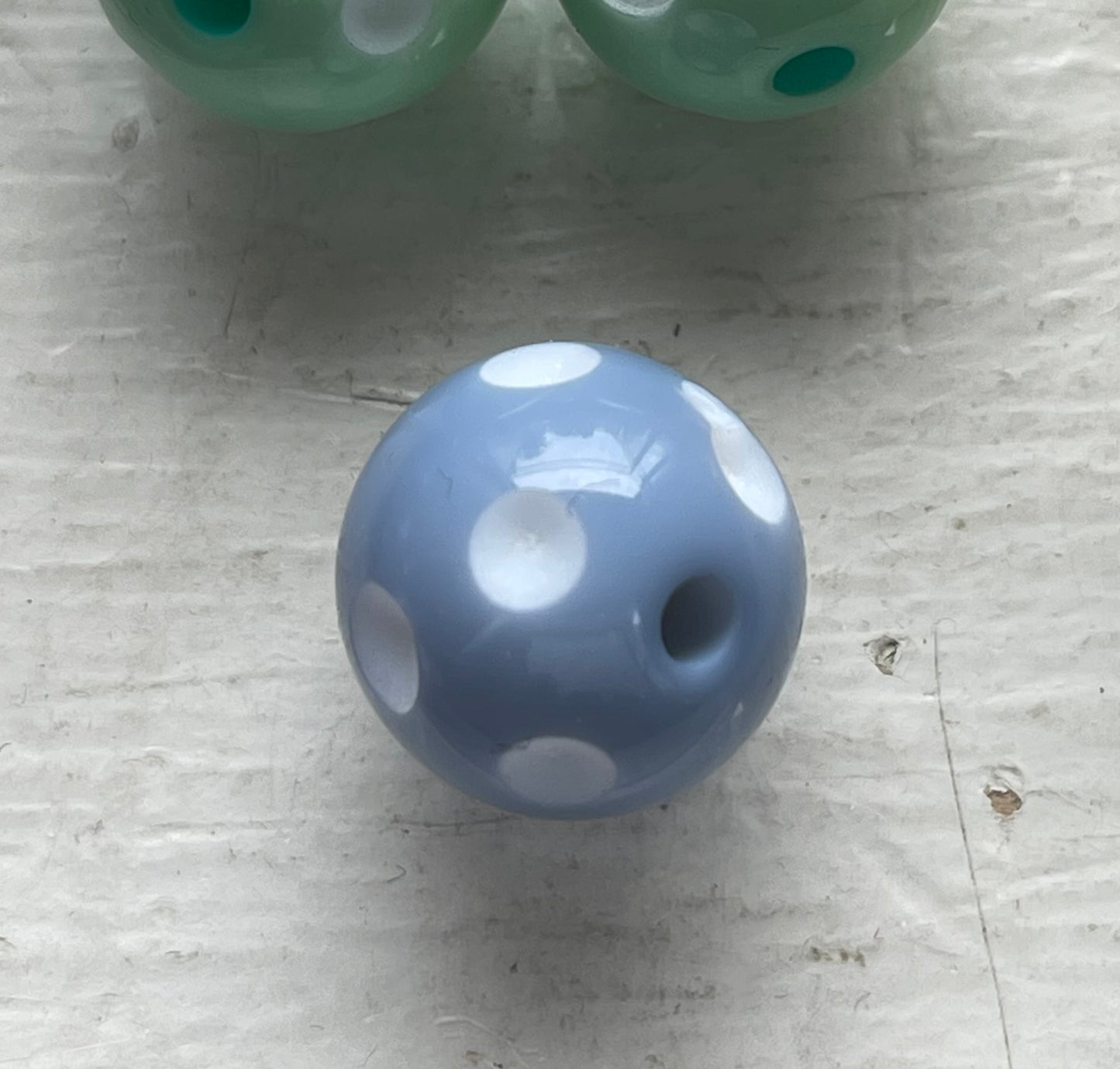 16mm ACRYLIC BEAD Recessed Polka Dot (14 Color Variations)