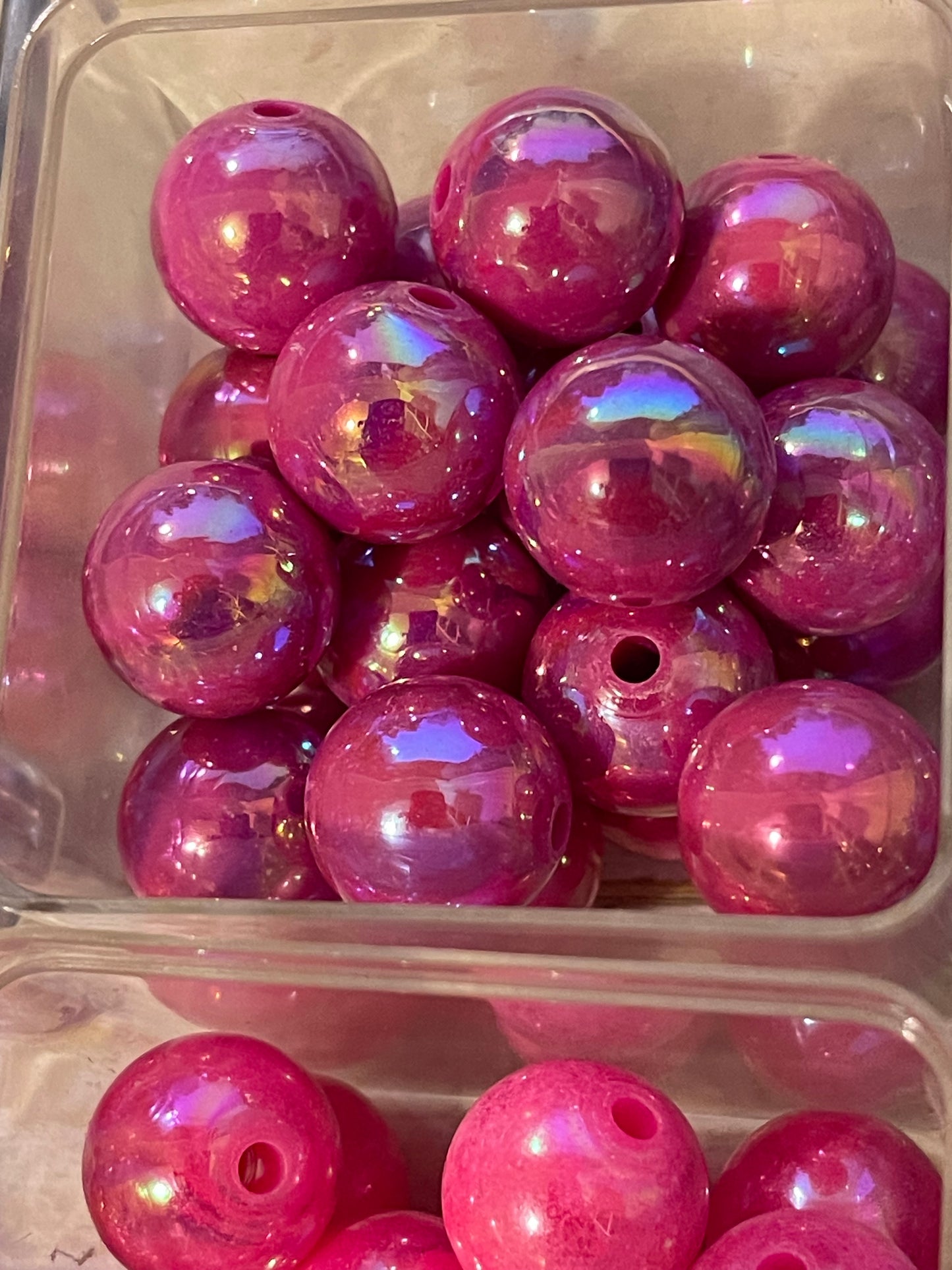 16mm ACRYLIC Bead SOLID COLORS w ABS Shine (24 Options)