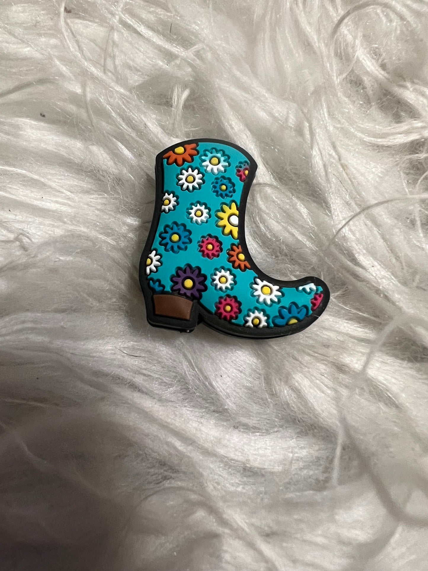 SILICONE FOCALS- flowery Boots (pick your color)