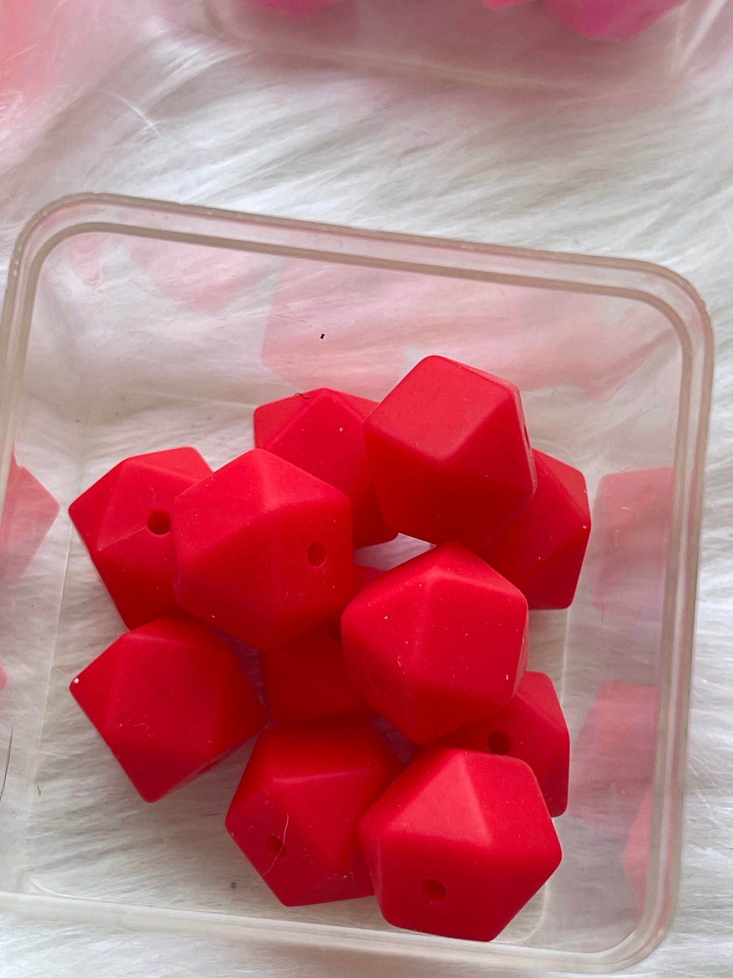 14.3mm SILICONE HEX BEADS (62 Options & Discount Scoop)