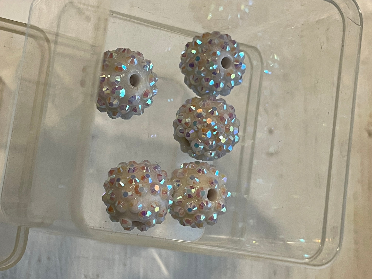 16mm CHUNKY ABS RHINESTONE Bead (15 Color Options)