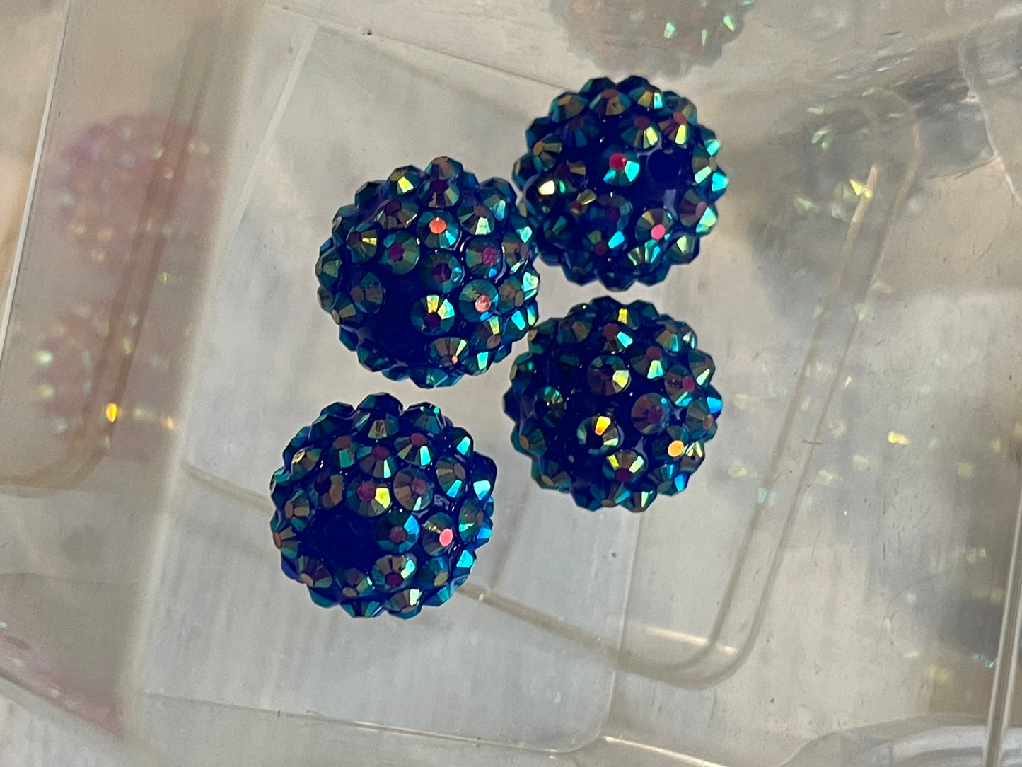 16mm CHUNKY ABS RHINESTONE Bead (15 Color Options)