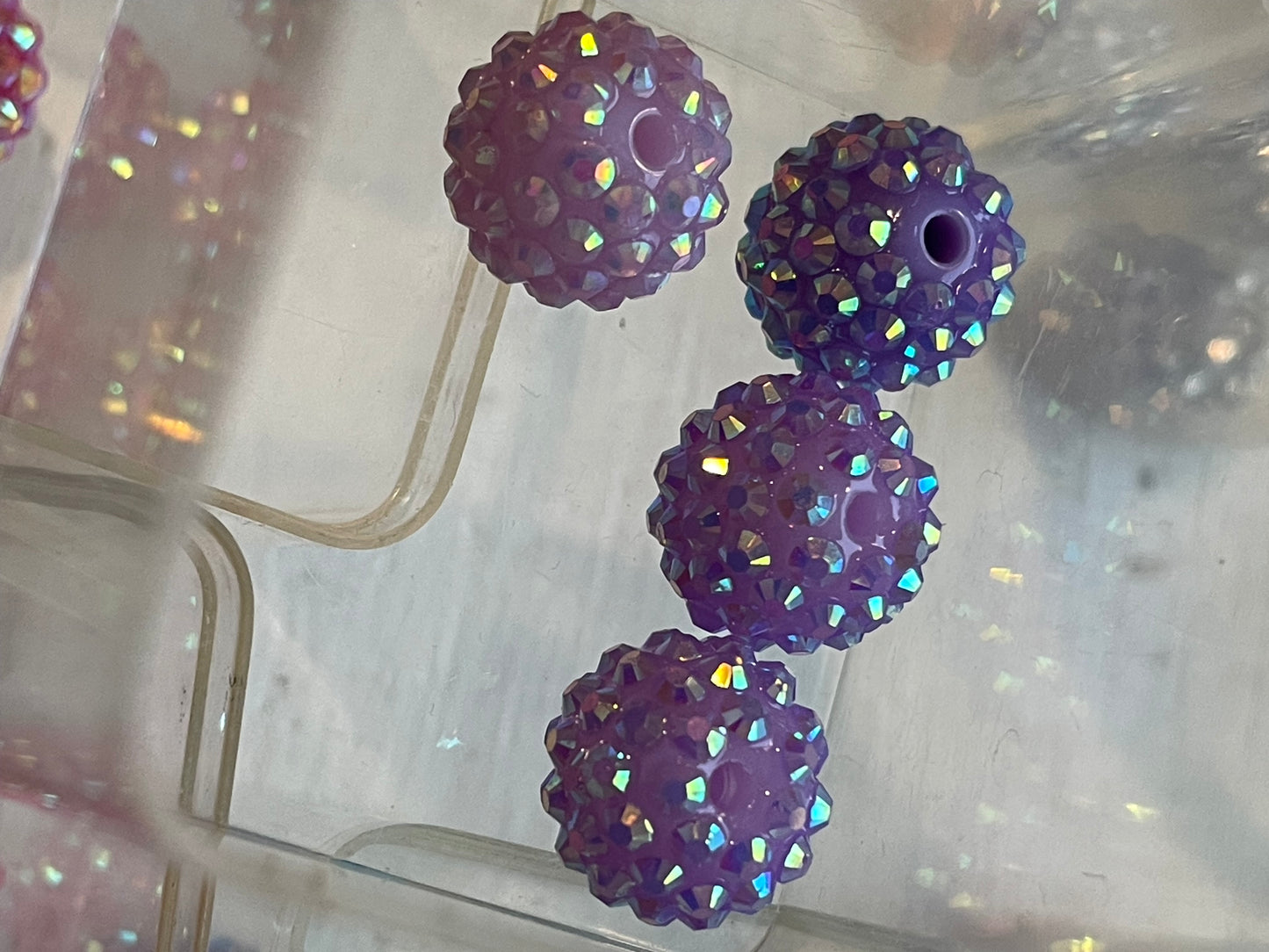 16mm CHUNKY ABS RHINESTONE Bead (15 Color Options)