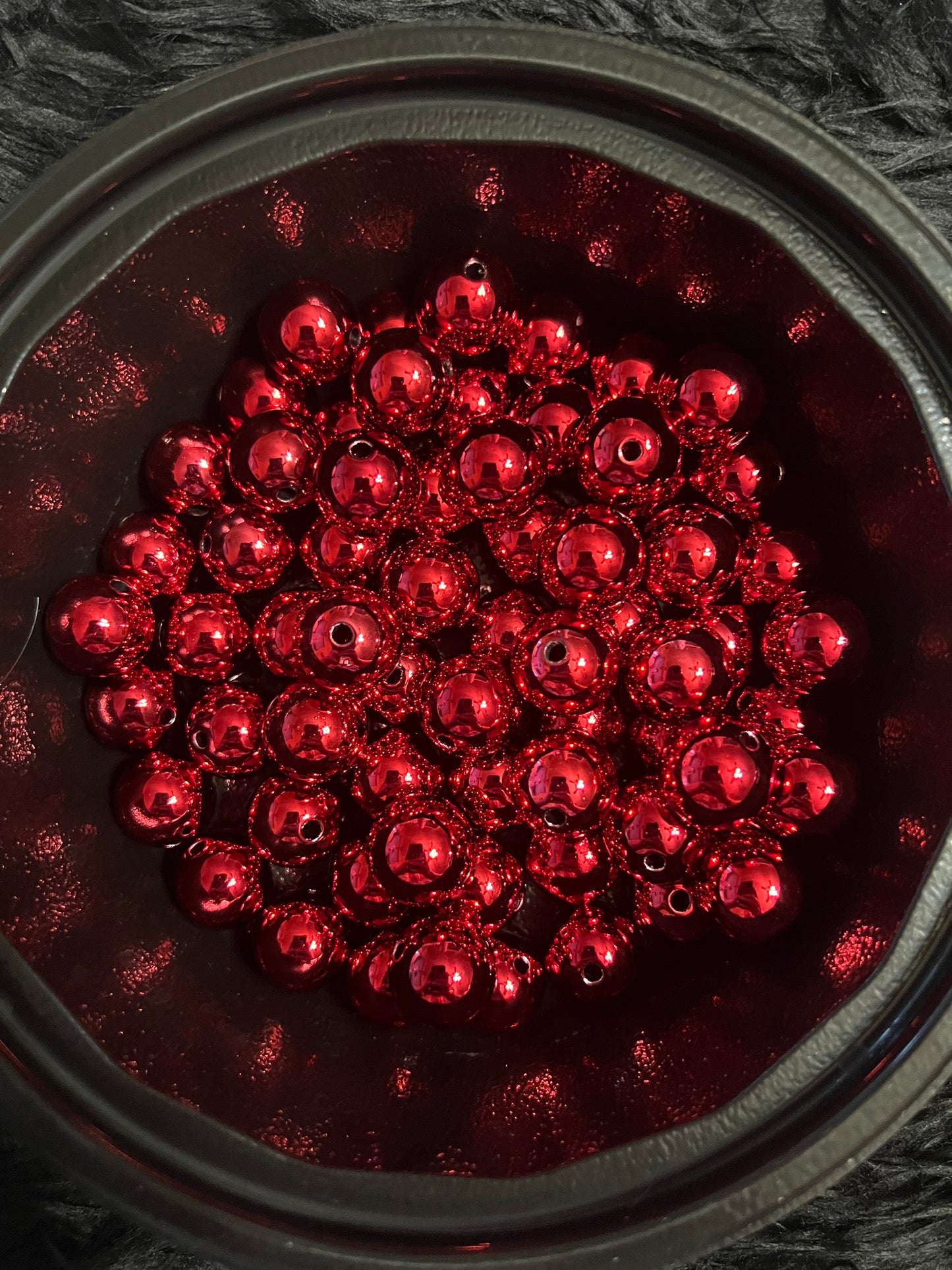 15mm ACRYLIC mirror BEADS SHINY CHRISTMAS THEME