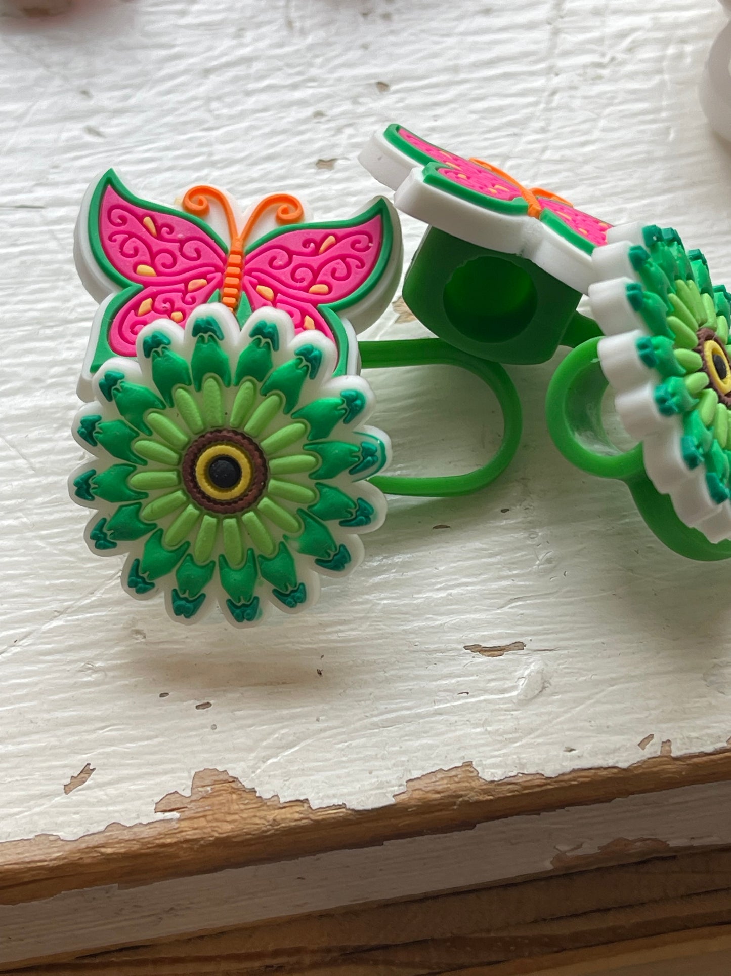 SILICONE STRAW or PEN Topper Cap (18 Options)