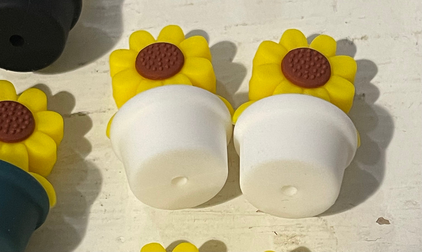 SILICONE FOCAL - Flowers in a Pot (10 options)