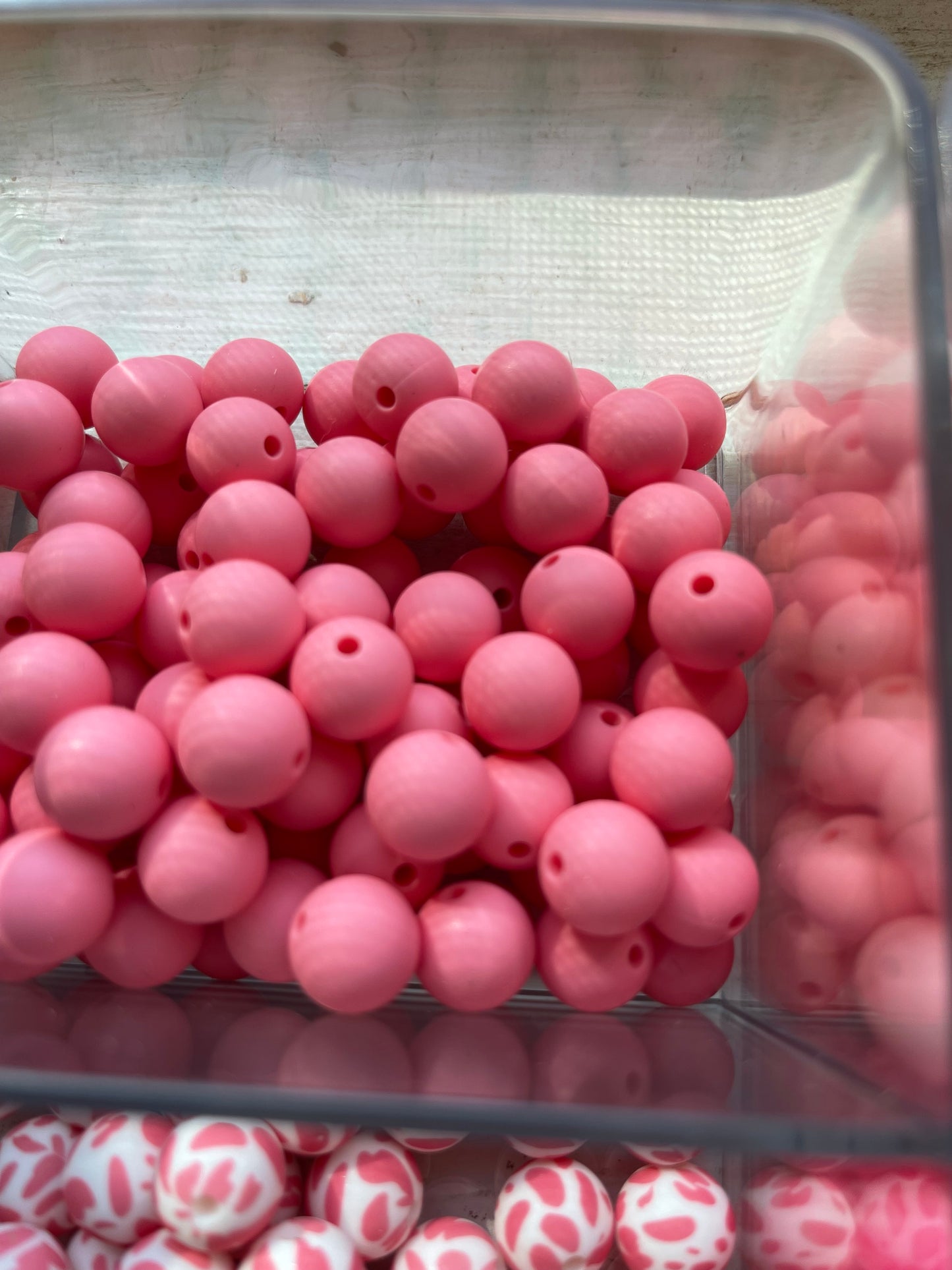 12mm SILICONE BEADS- Pinks, Red, & Orange