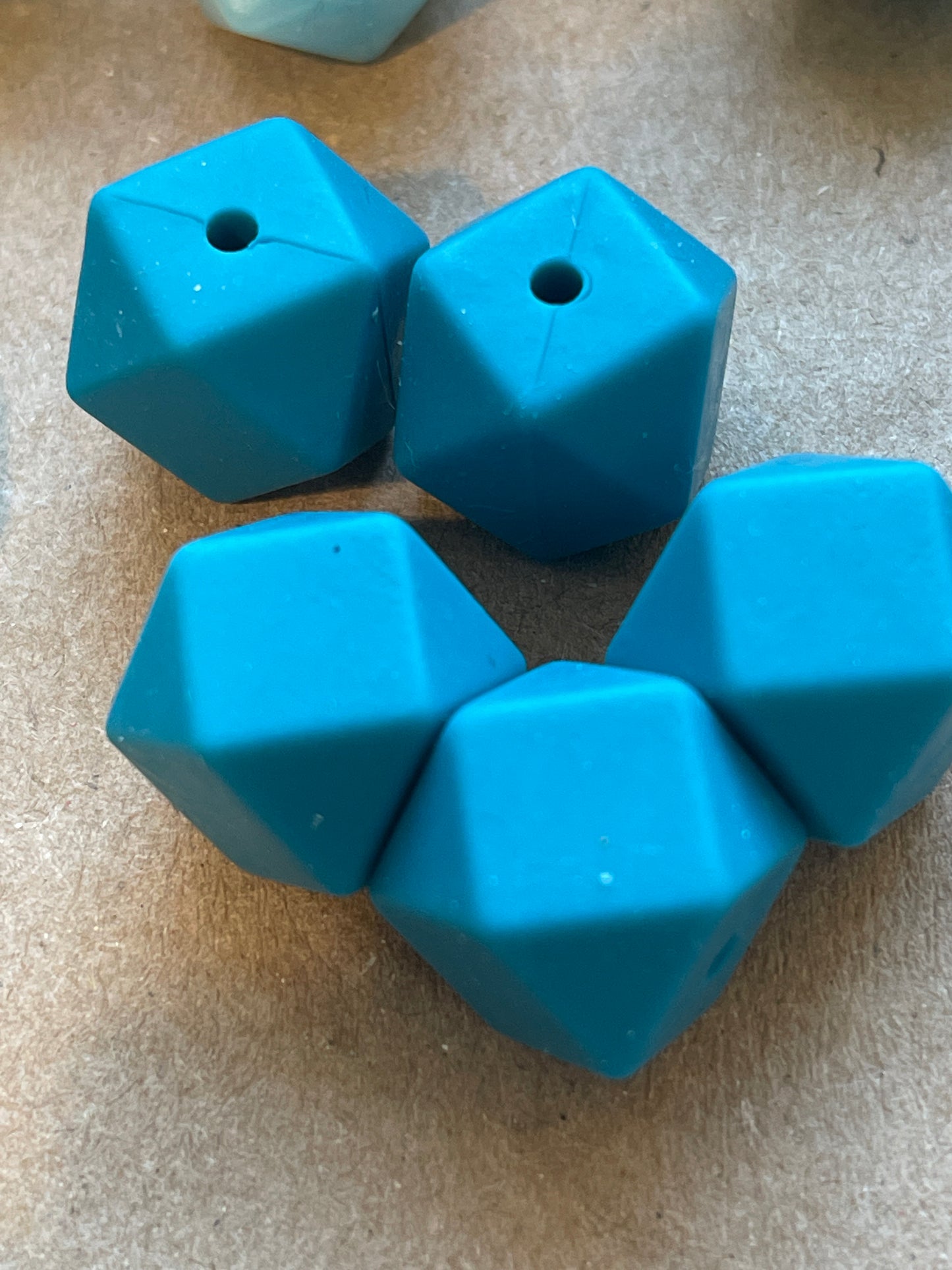 14.3mm SILICONE HEX BEADS (62 Options & Discount Scoop)