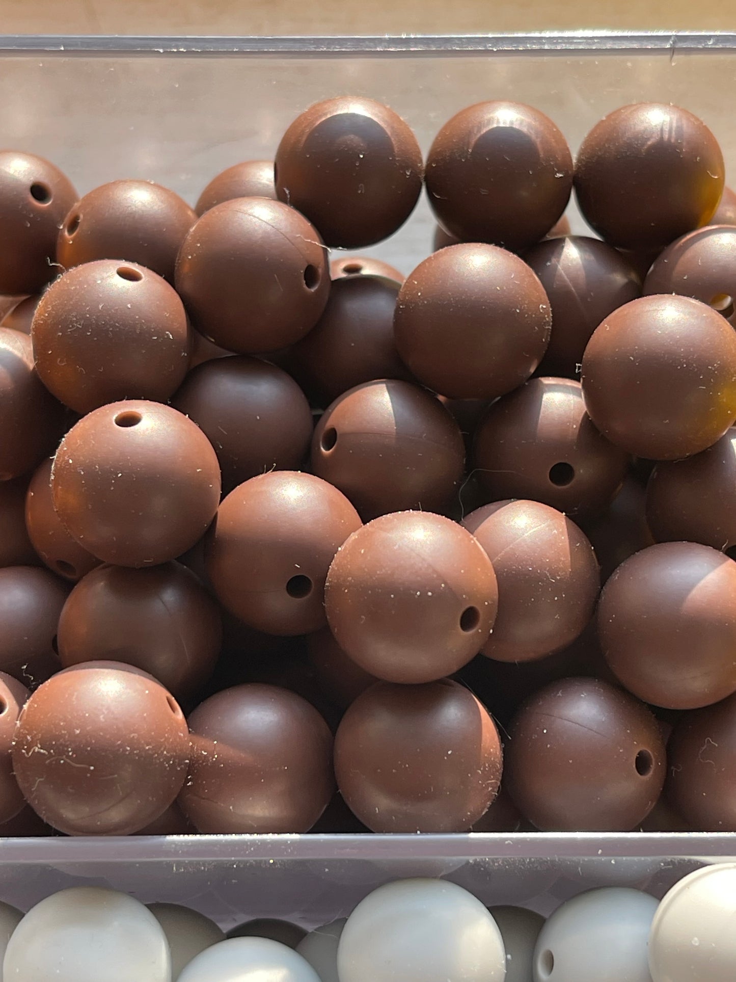 15mm SILICONE BEADS-SOLID COLORS (EARTH TONES)