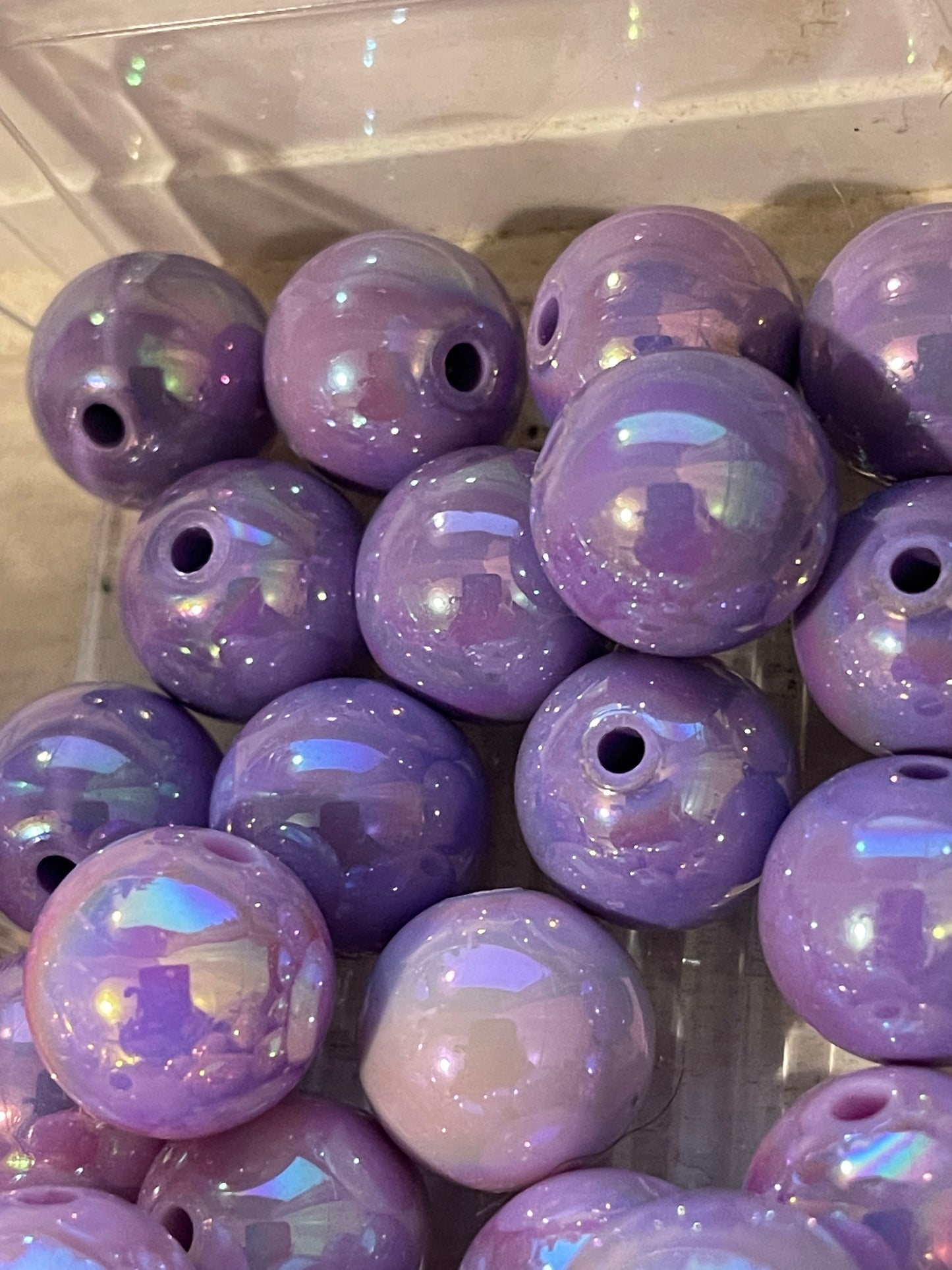 16mm ACRYLIC Bead SOLID COLORS w ABS Shine (24 Options)