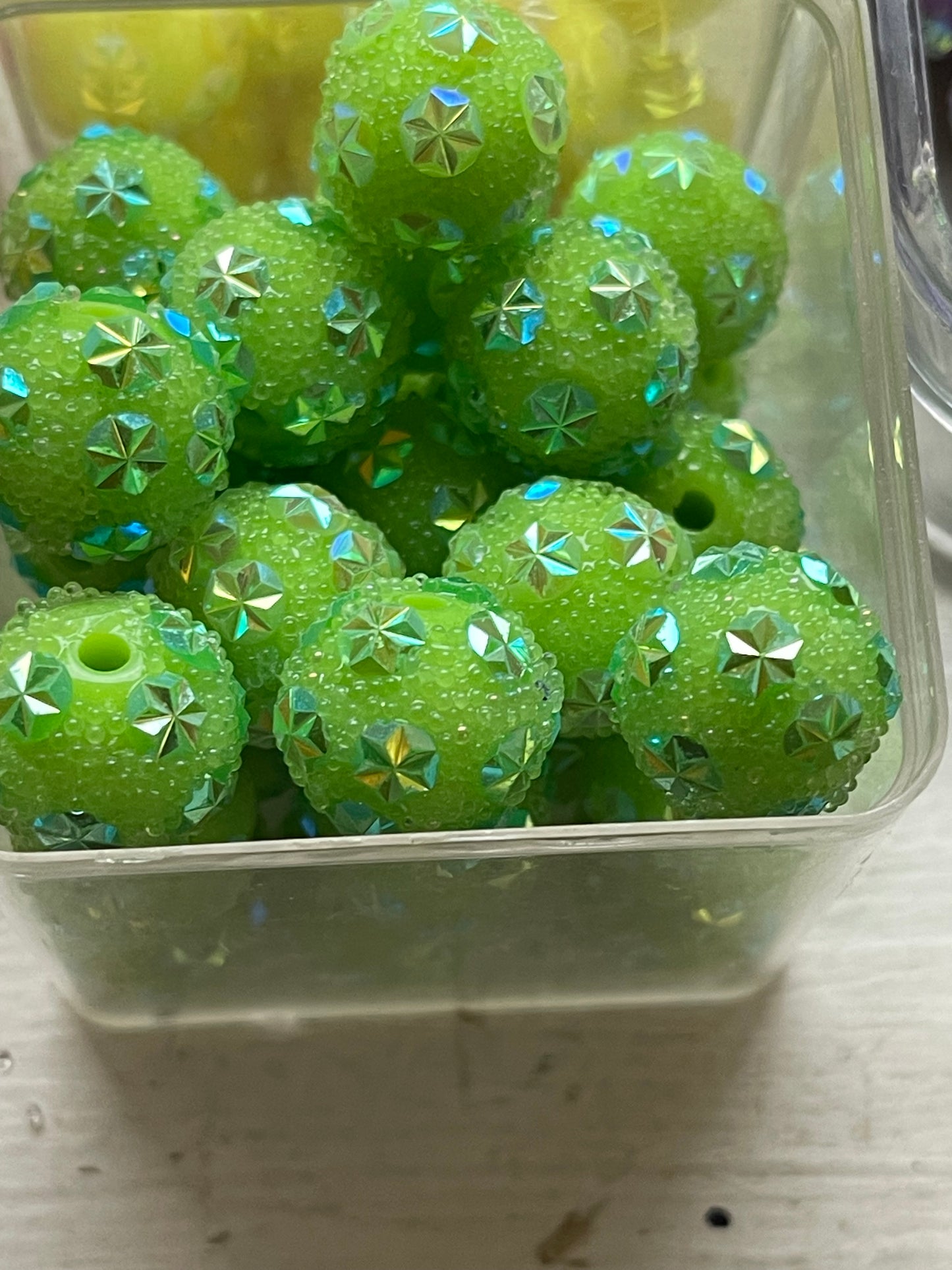 15mm Acrylic Sugar BEADS with STARS (16 Color Options)