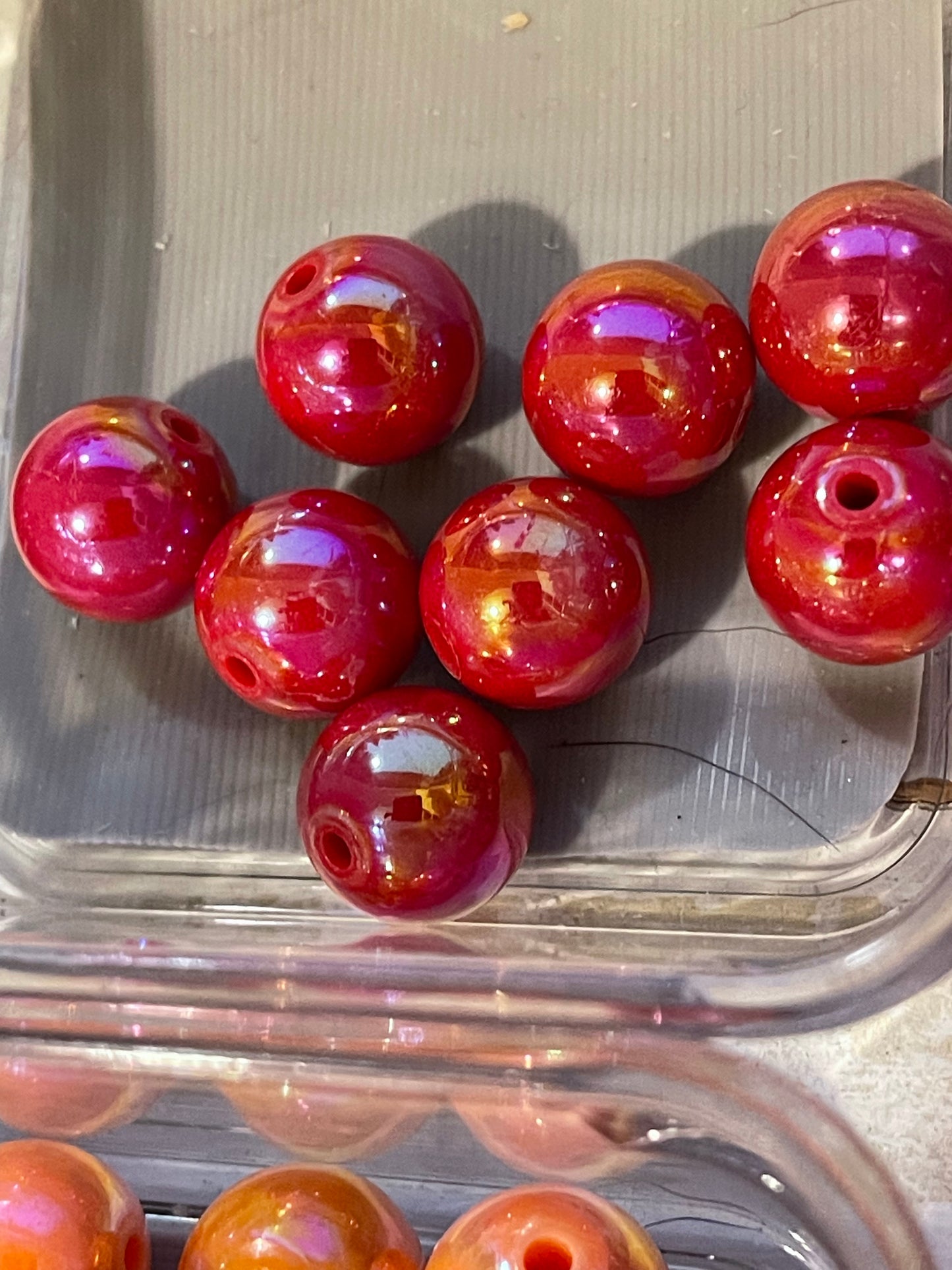 16mm ACRYLIC Bead SOLID COLORS w ABS Shine (24 Options)