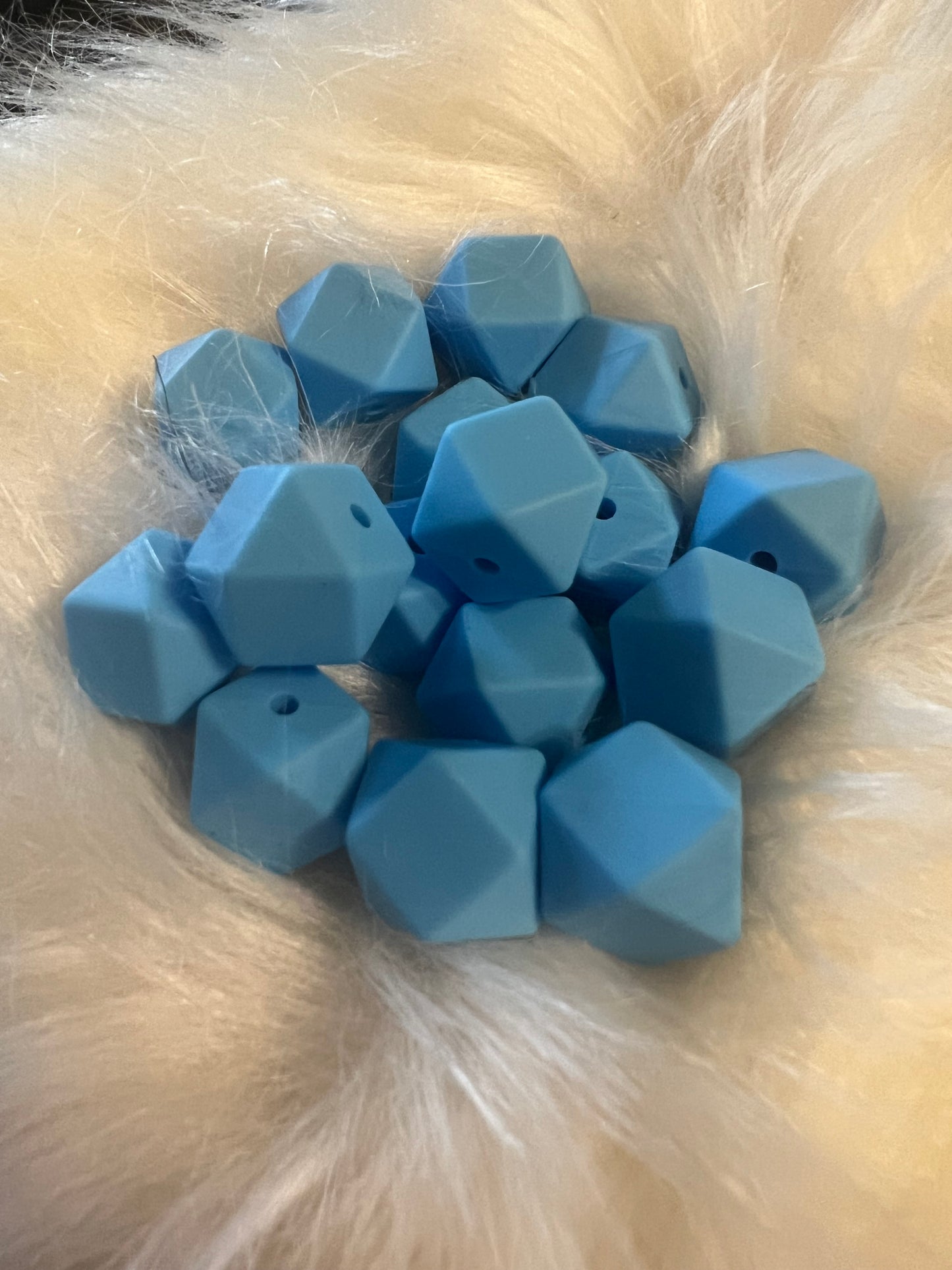 14.3mm SILICONE HEX BEADS (62 Options & Discount Scoop)