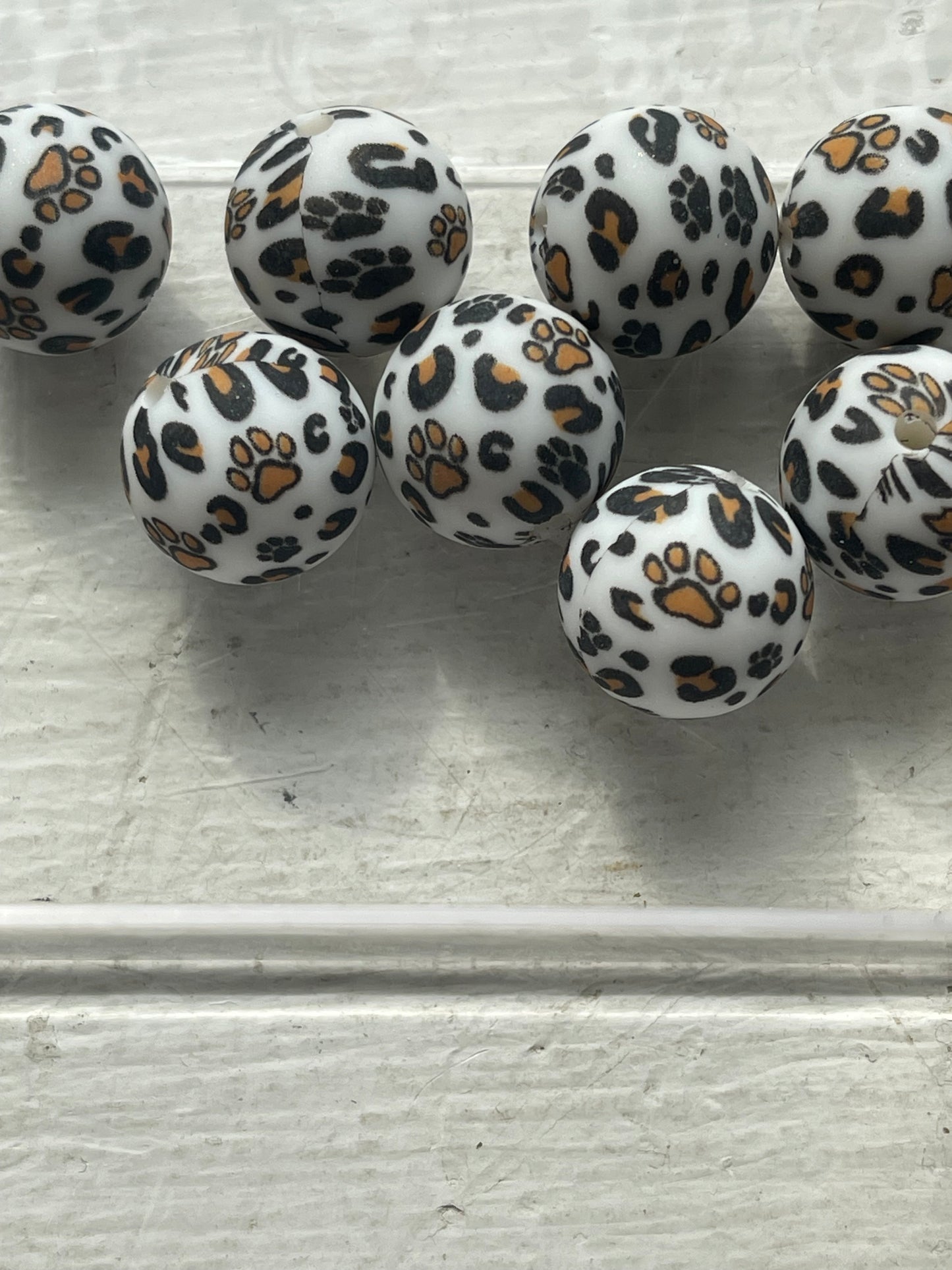 15mm SILICONE BEAD - PRINTED (21 Options)