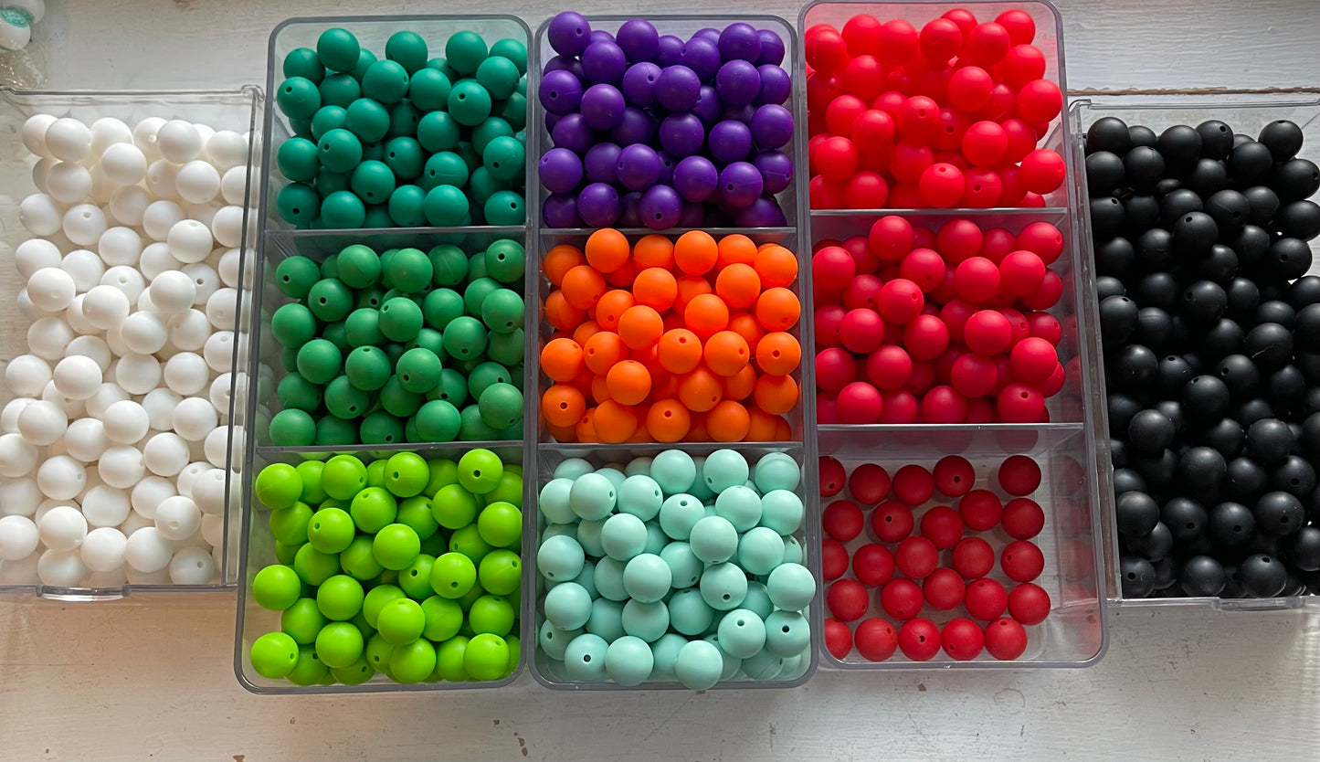 15mm SILICONE BEADS-SOLID COLORS (Primary)