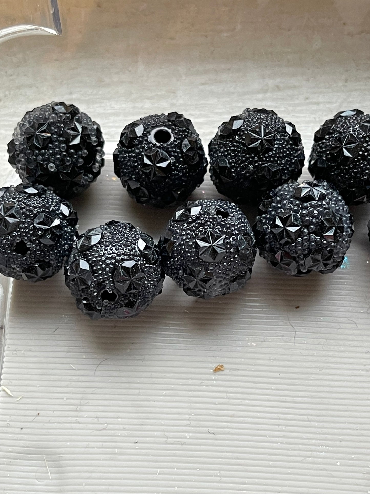 15mm Acrylic Sugar BEADS with STARS (16 Color Options)