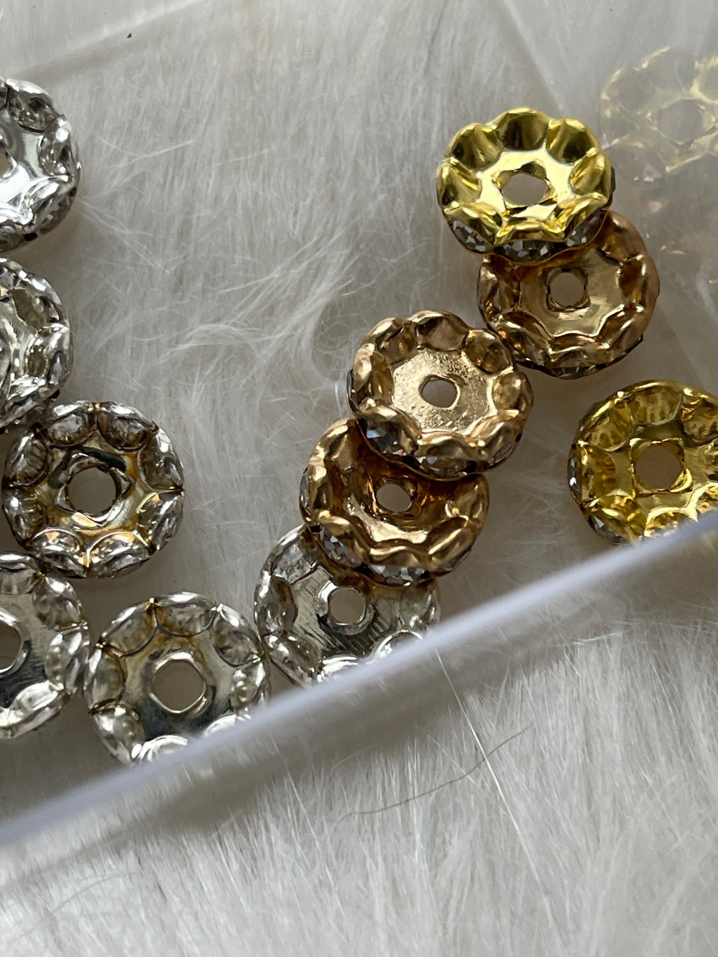SPACERS-12mm WAVY RHINESTONES 4 Options