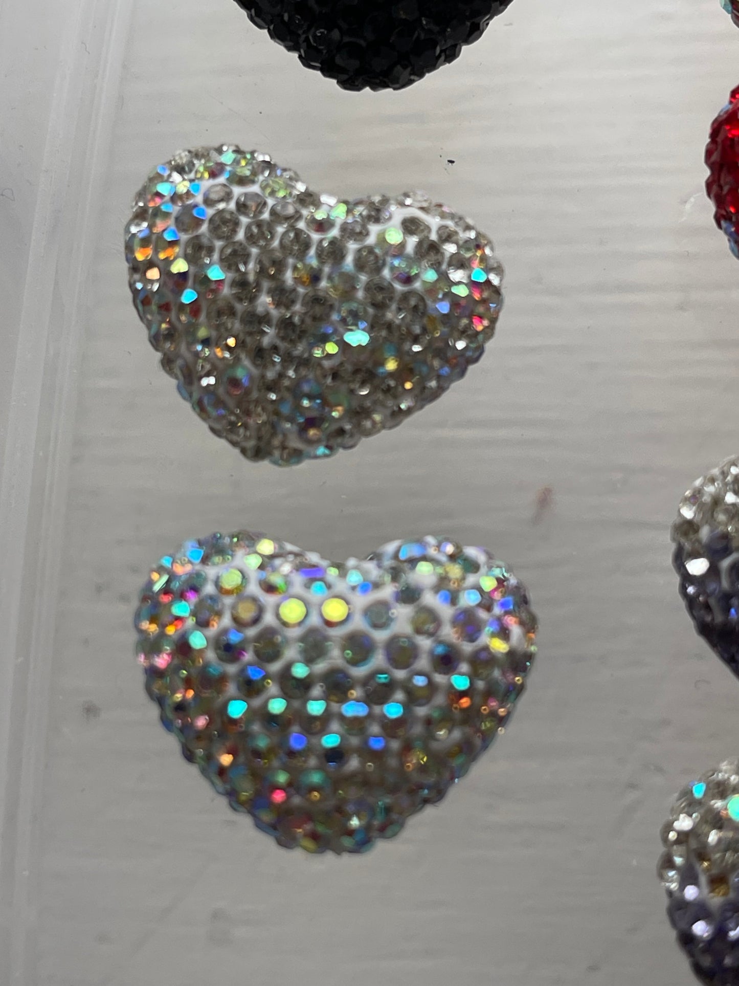 23mm Rhinestone Hearts (18 Options) (Rhinestone Heart only-Focal sold separately)