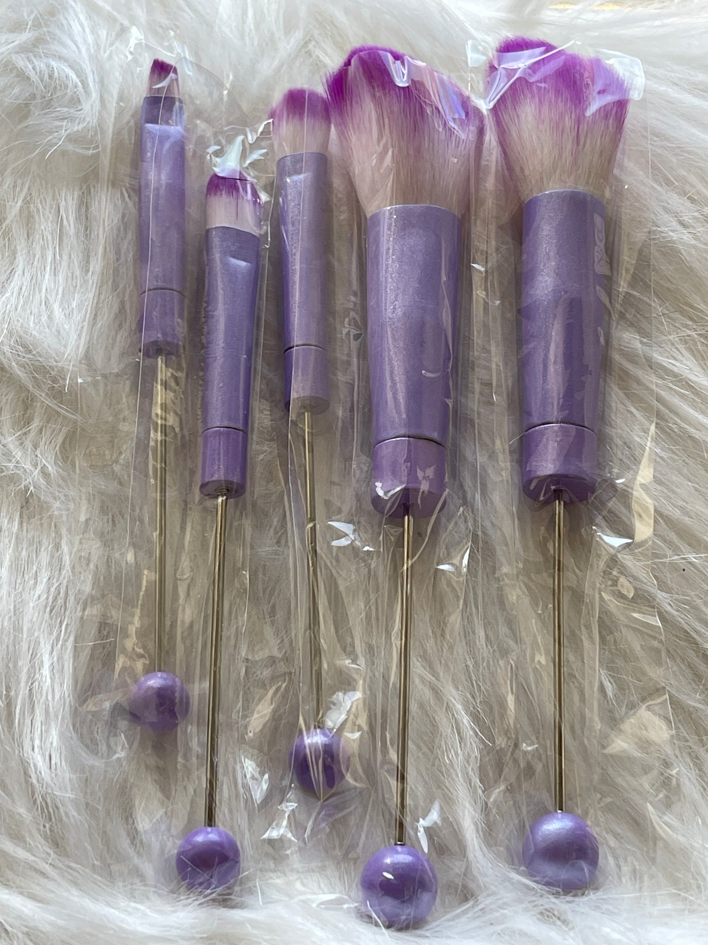 BEADABLE BLANK SET OF 5 MAKE UP BRUSHES (9 Options)