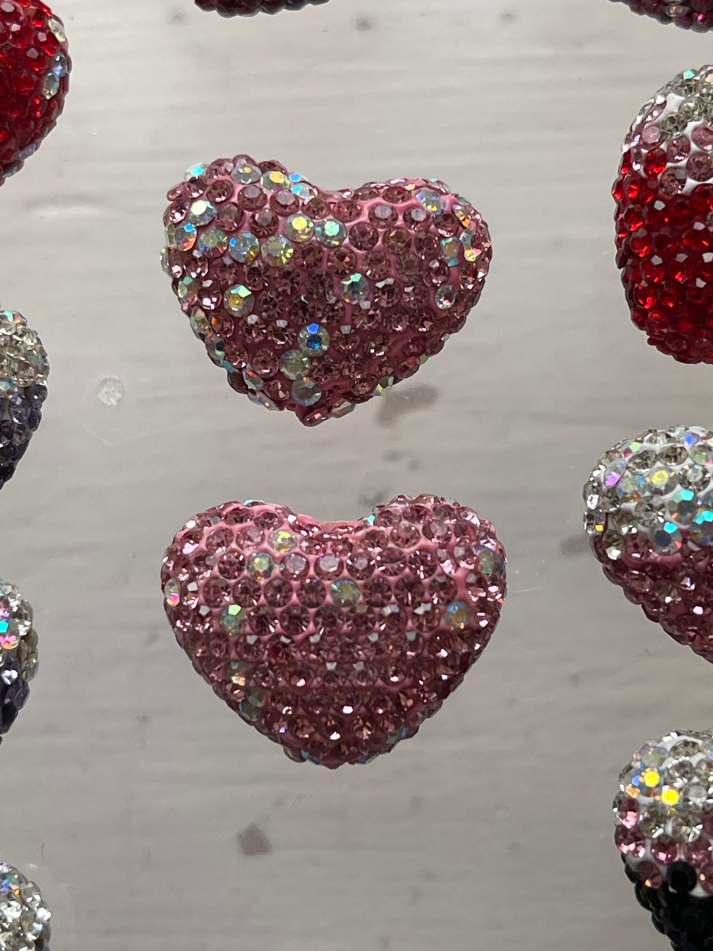 23mm Rhinestone Hearts (18 Options) (Rhinestone Heart only-Focal sold separately)
