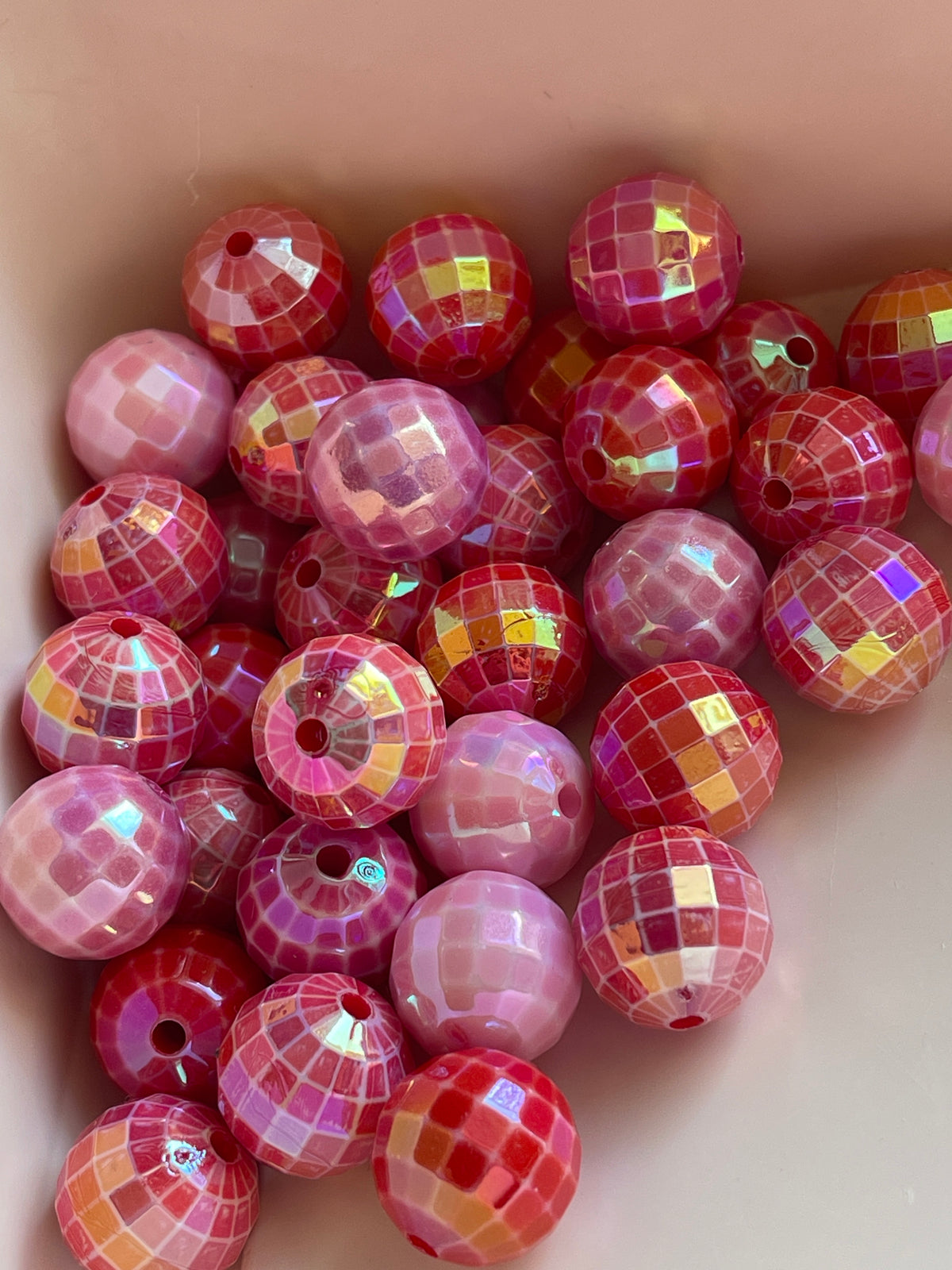 16mm ACRYLIC BEAD Disco Ball w/ ABS Shine (14 Options)