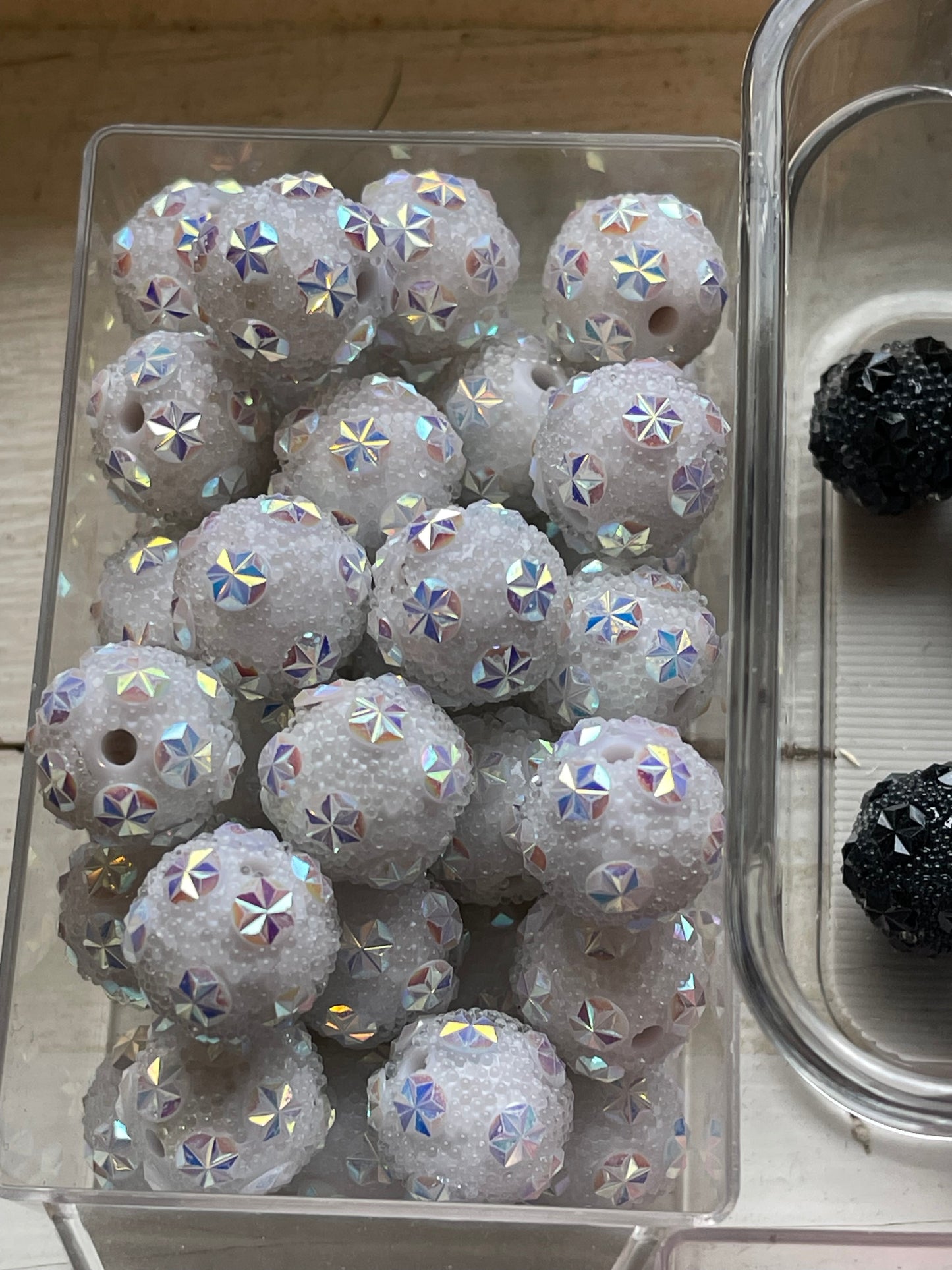 15mm Acrylic Sugar BEADS with STARS (16 Color Options)