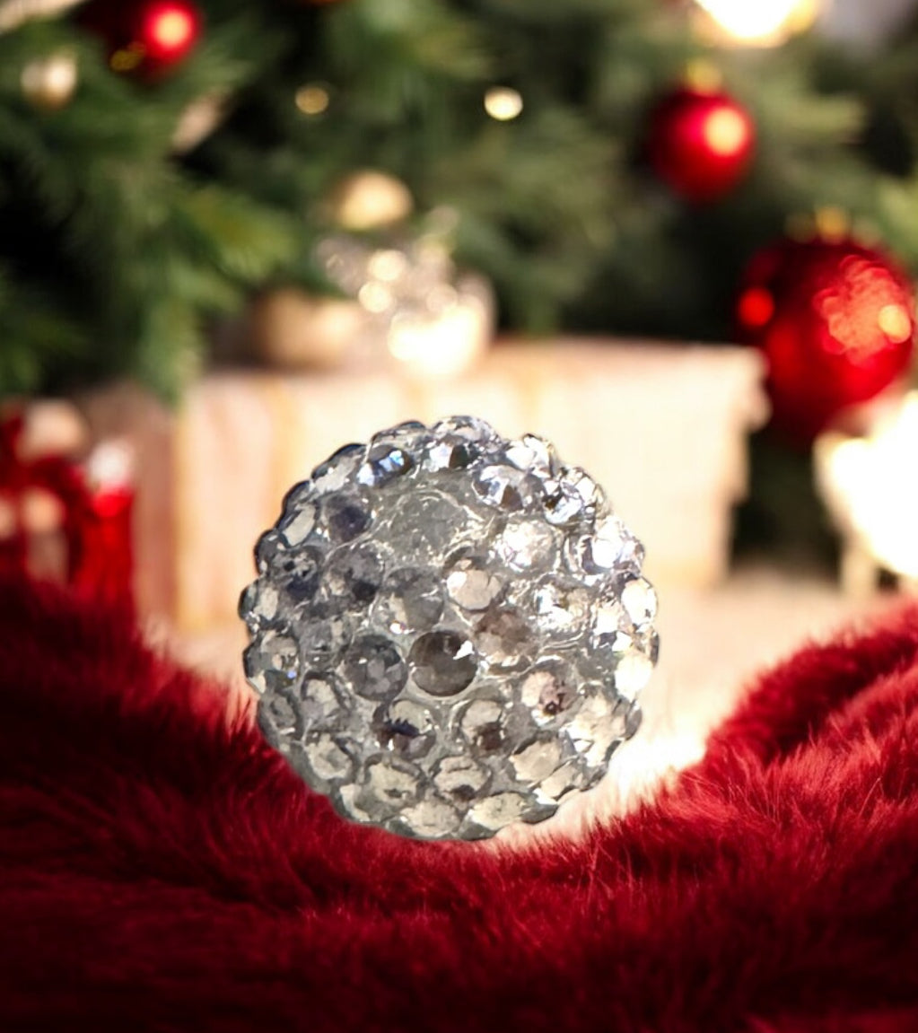 20mm Chunky Rhinestone Bead (4 Christmas Colors)