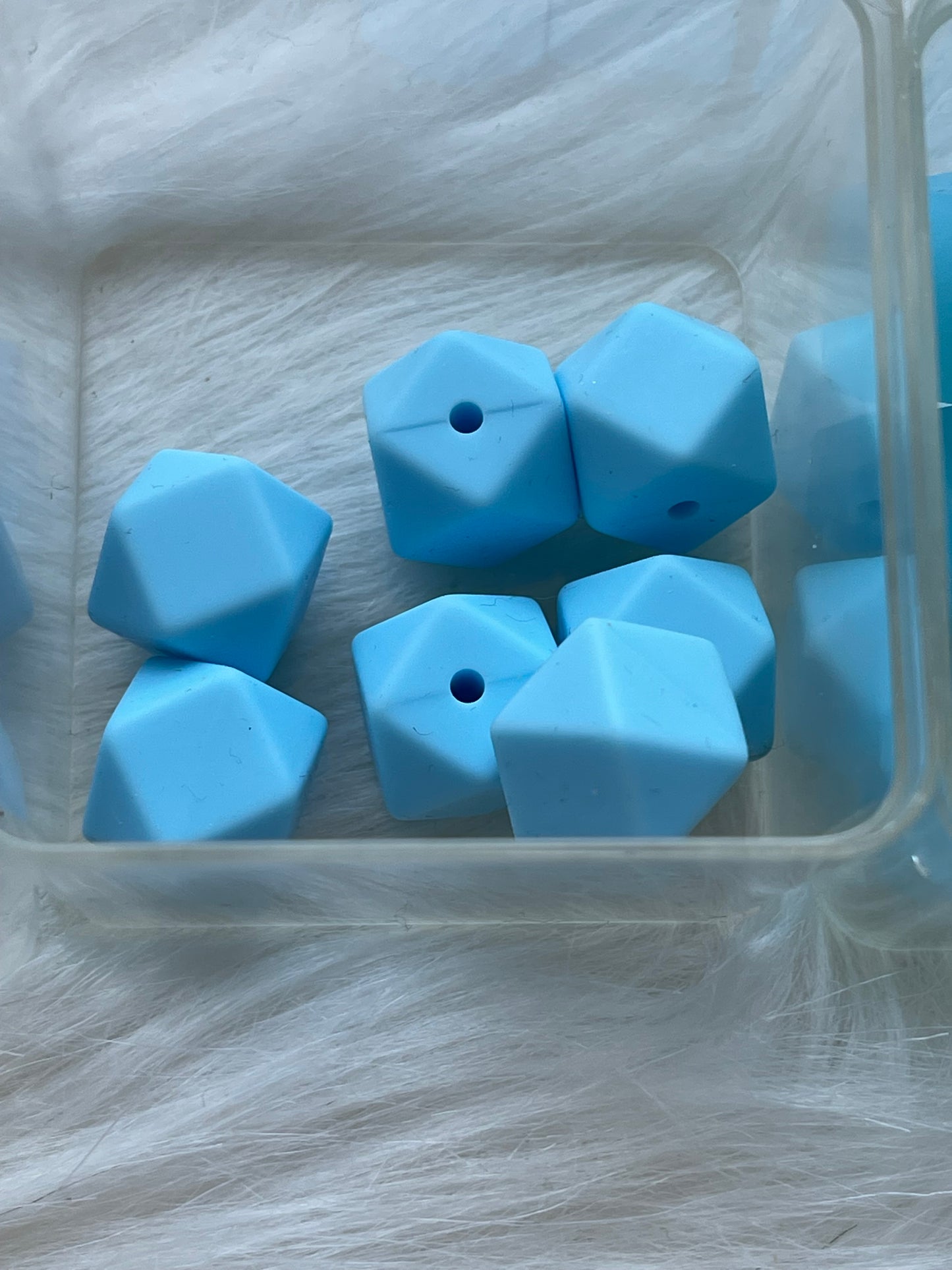14.3mm SILICONE HEX BEADS (62 Options & Discount Scoop)
