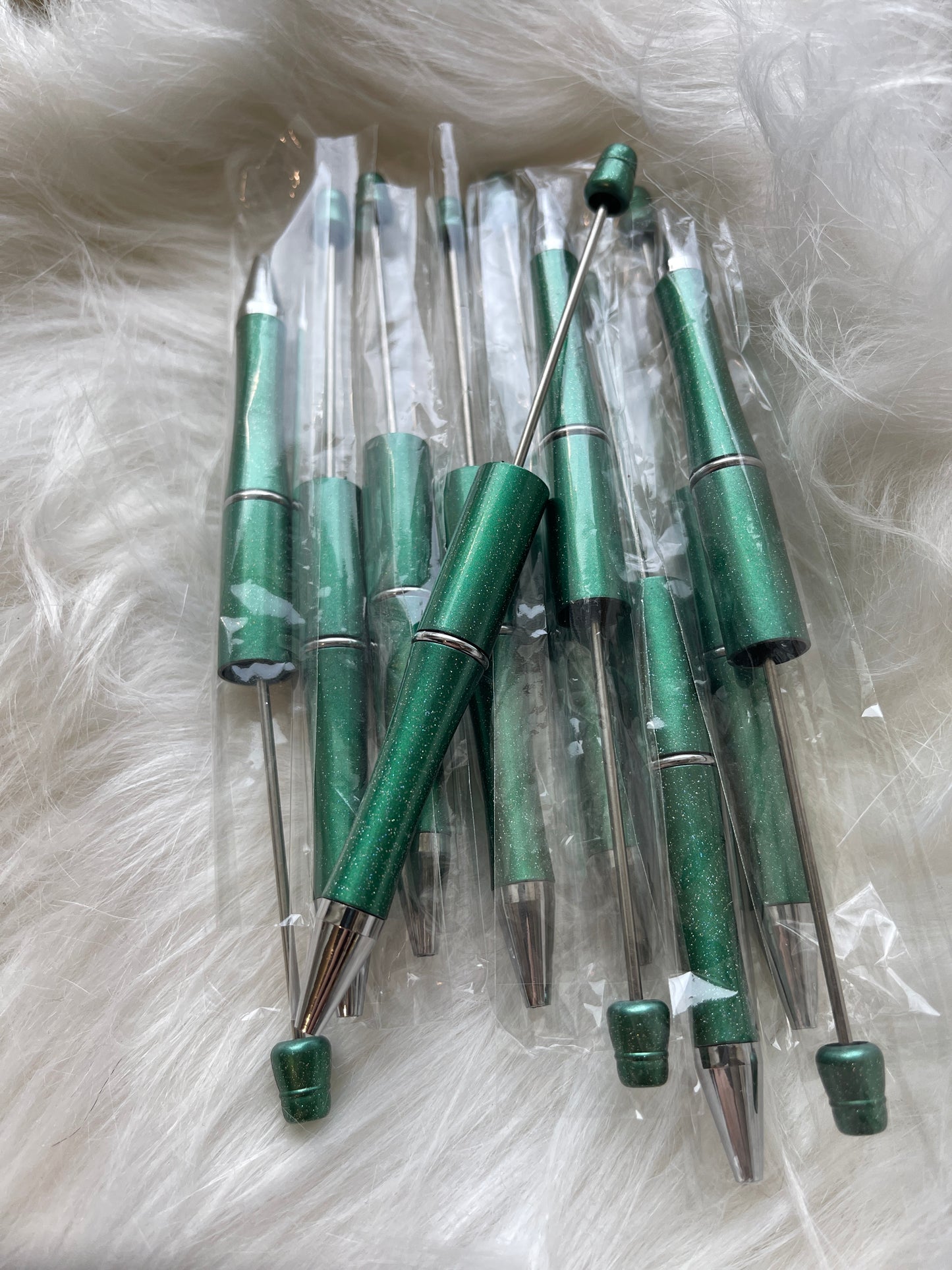 PEN BLANK Green Glitter (quantity discount available)