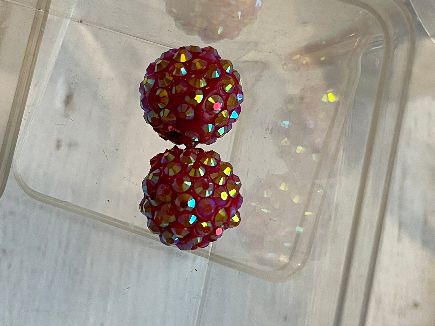 16mm CHUNKY ABS RHINESTONE Bead (15 Color Options)