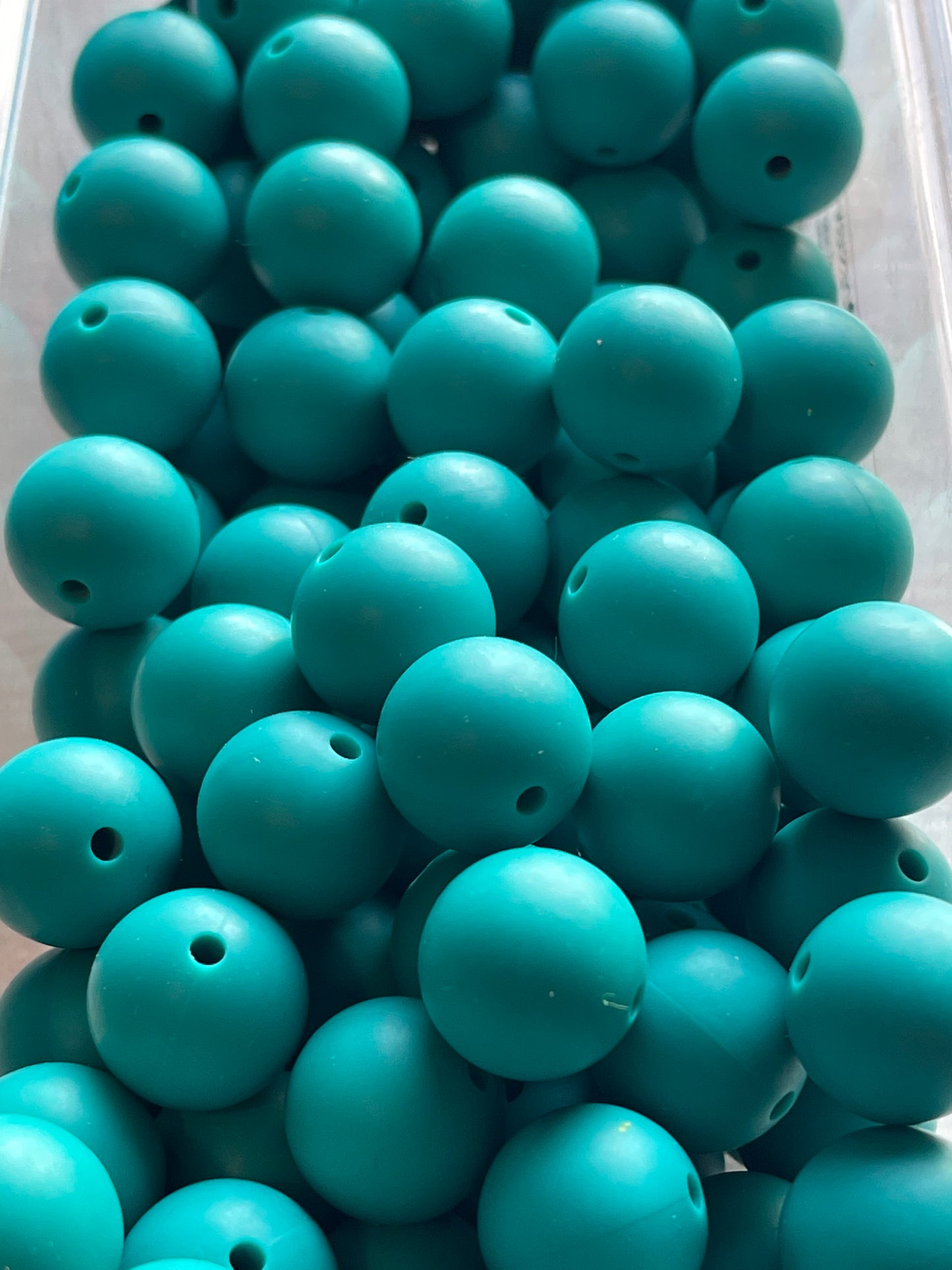 15mm SILICONE BEADS-SOLID (BLUES)
