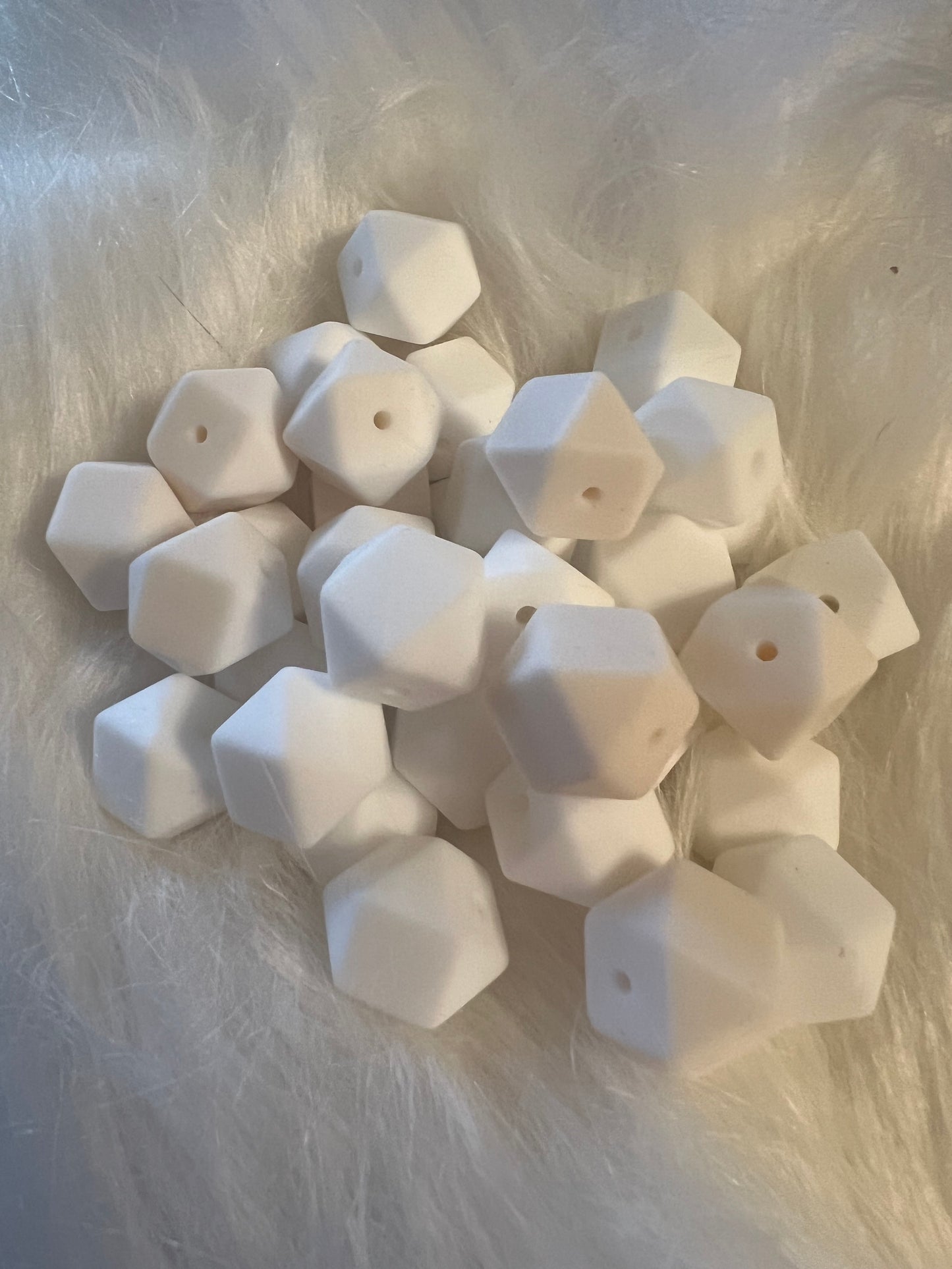 14.3mm SILICONE HEX BEADS (62 Options & Discount Scoop)