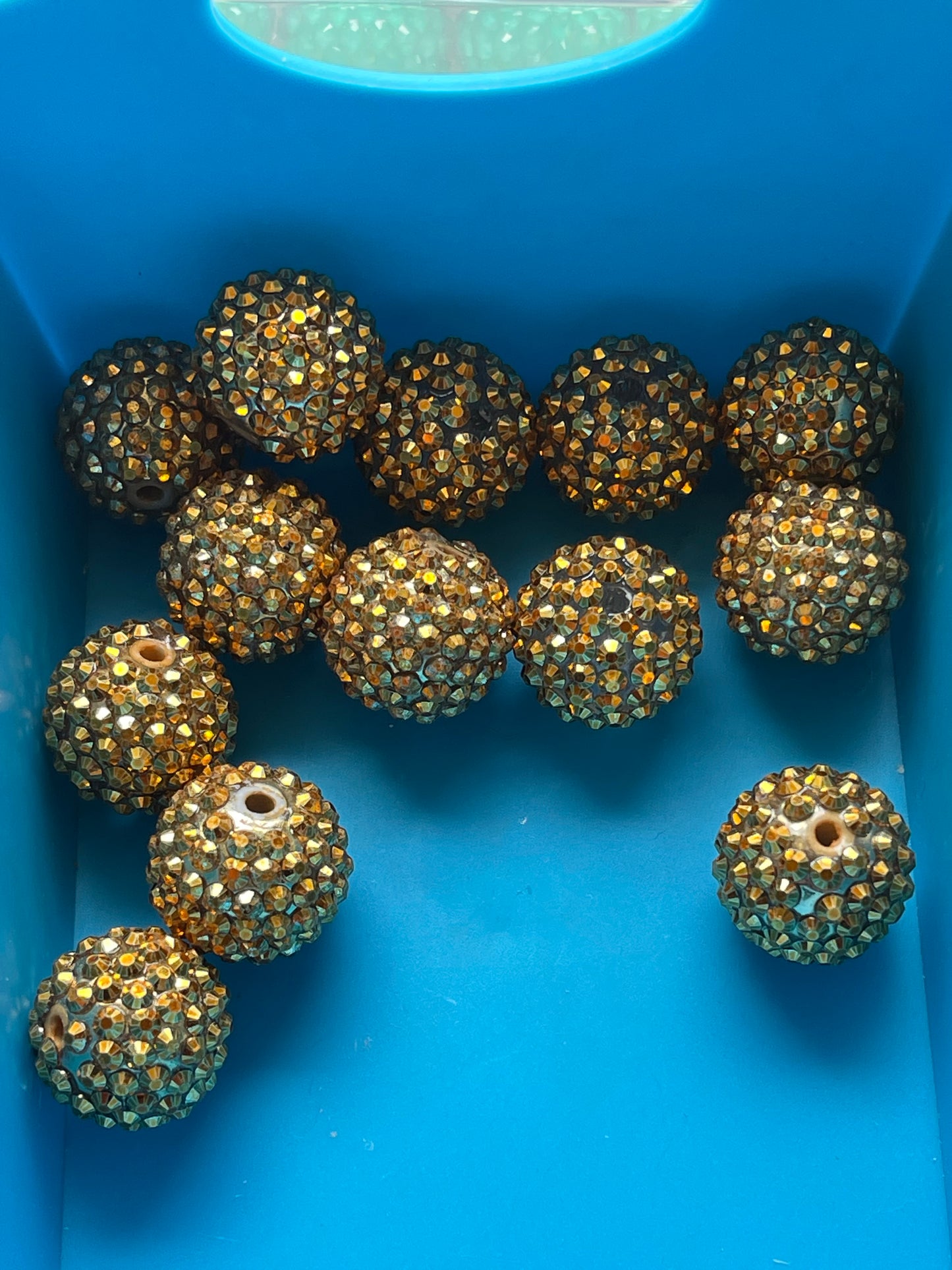 20mm CHUNKY RHINESTONE Beads- Solids (17 Options)
