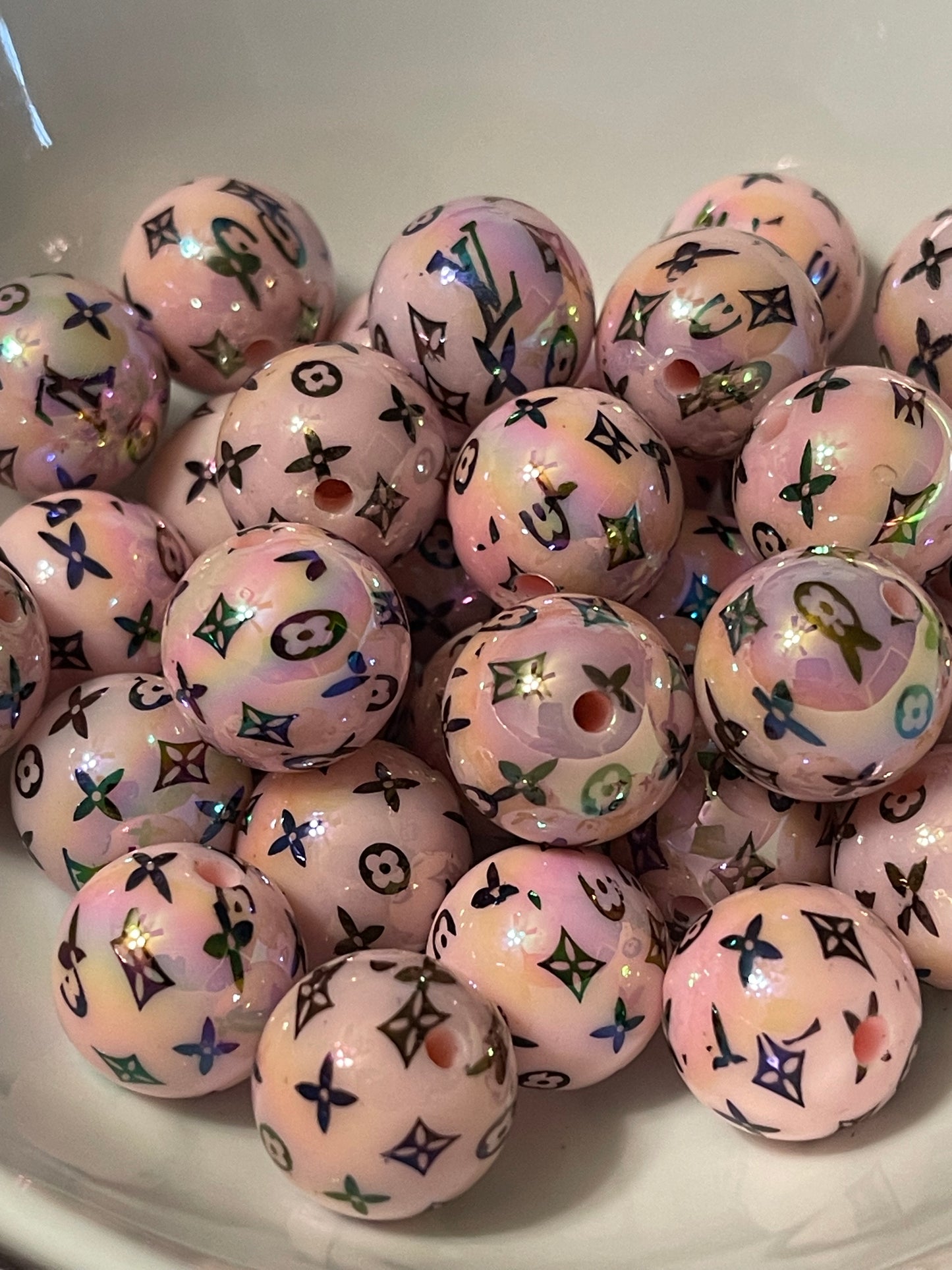 15mm ACRYLIC BEAD L'S (Hi-Gloss ABS Coat) 7 Options