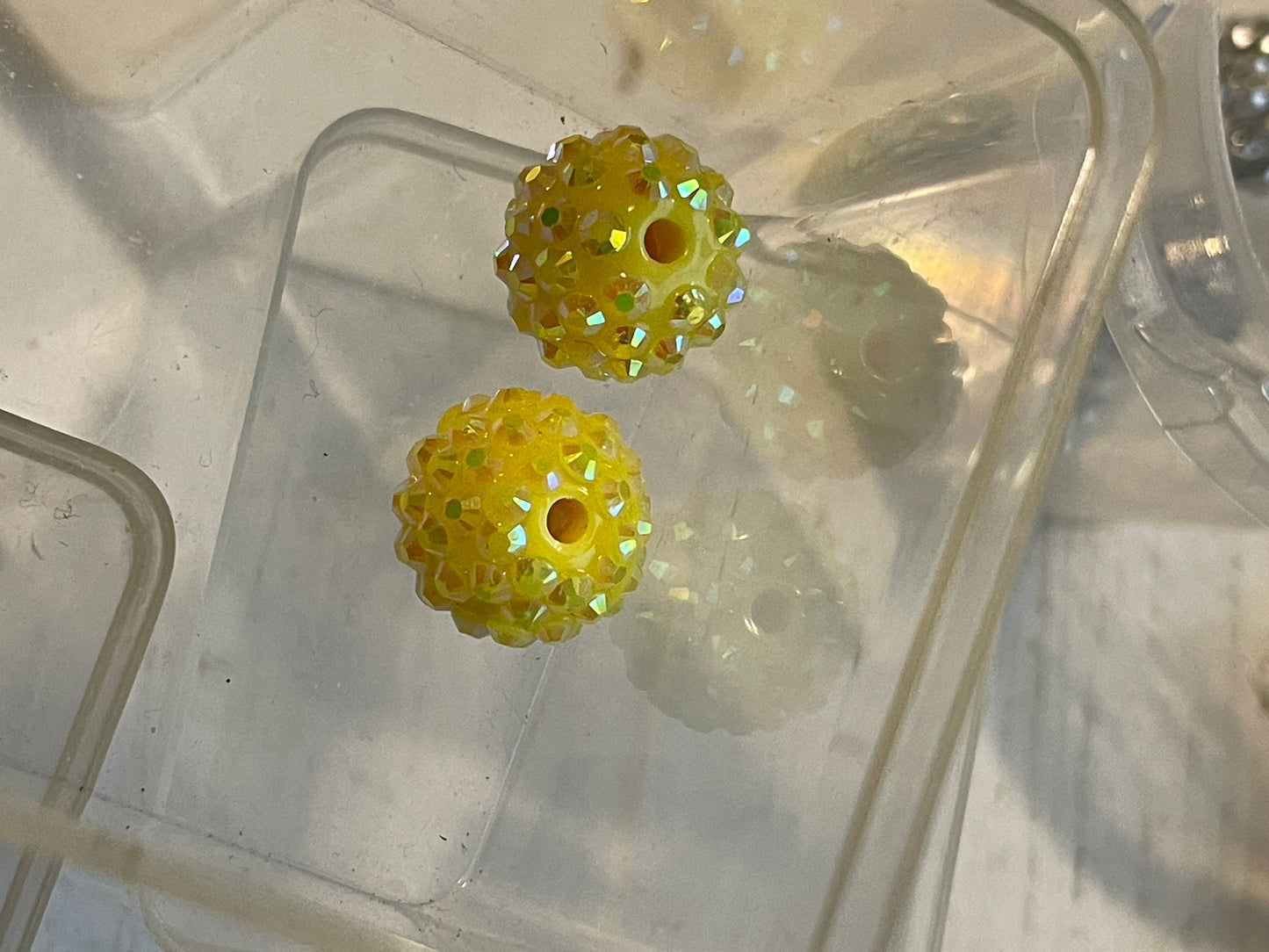 16mm CHUNKY ABS RHINESTONE Bead (15 Color Options)