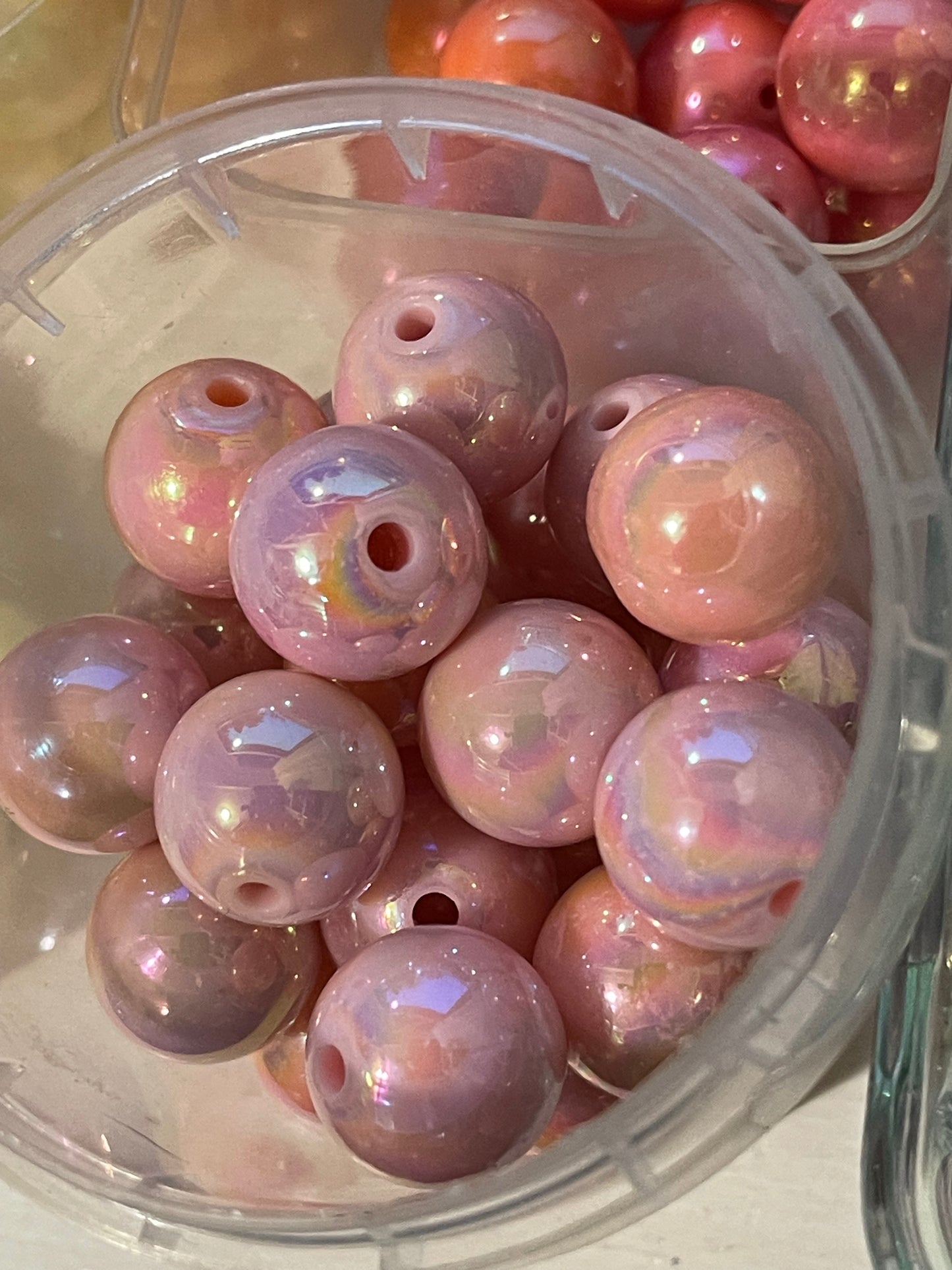 16mm ACRYLIC Bead SOLID COLORS w ABS Shine (24 Options)