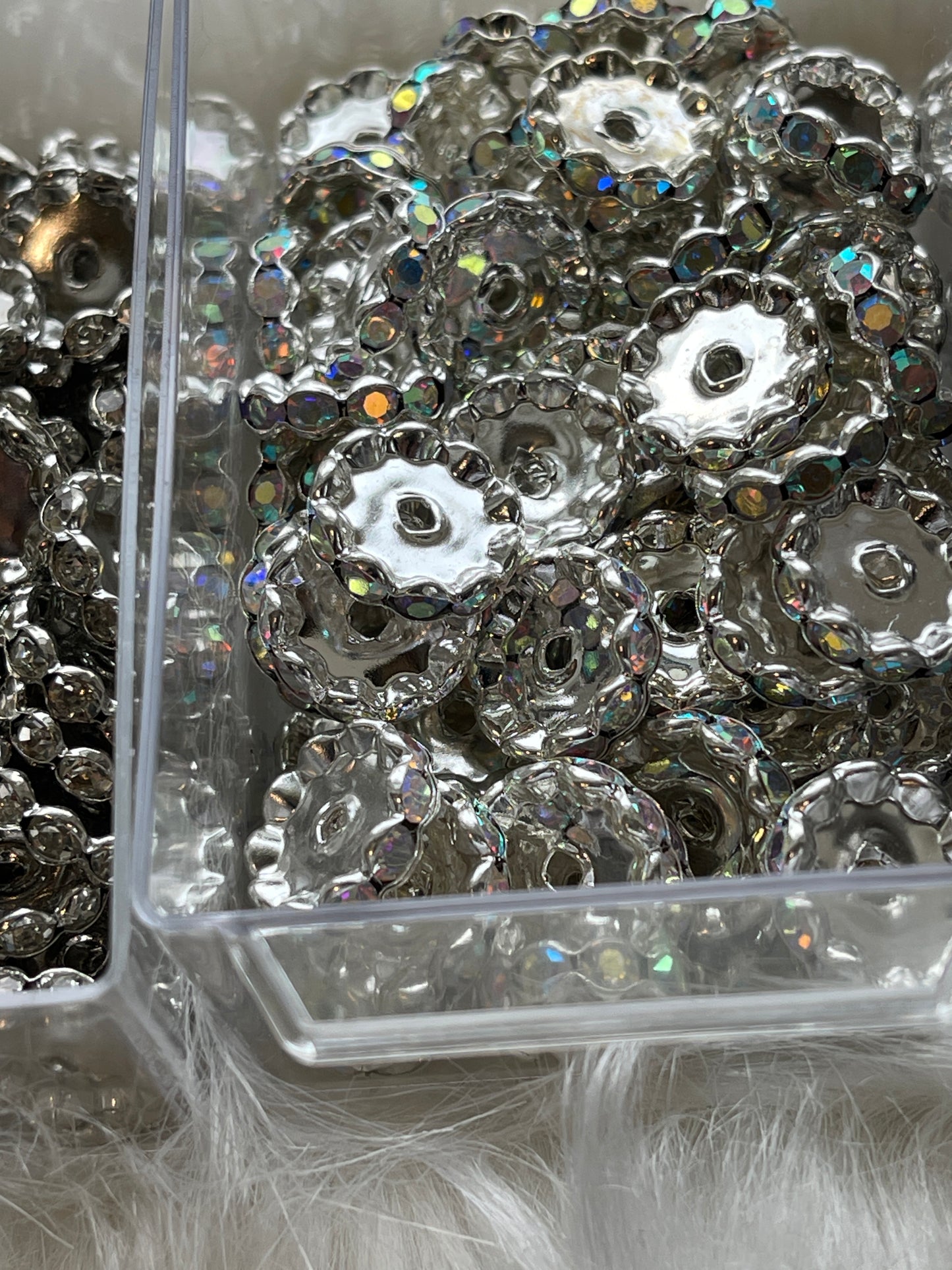 SPACERS-15mm RHINESTONES-WAVY (3 Options)