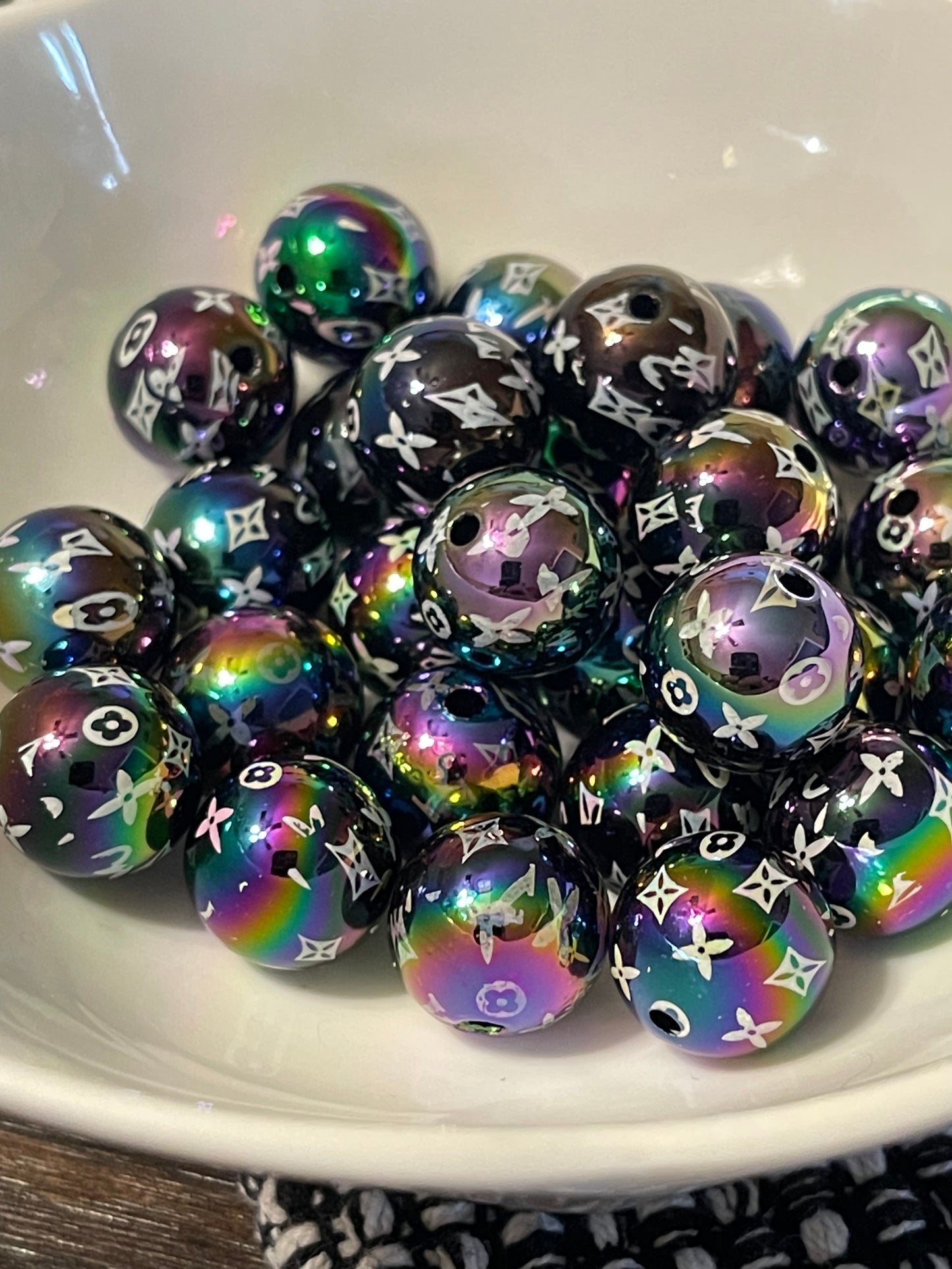 15mm ACRYLIC BEAD L'S (Hi-Gloss ABS Coat) 7 Options