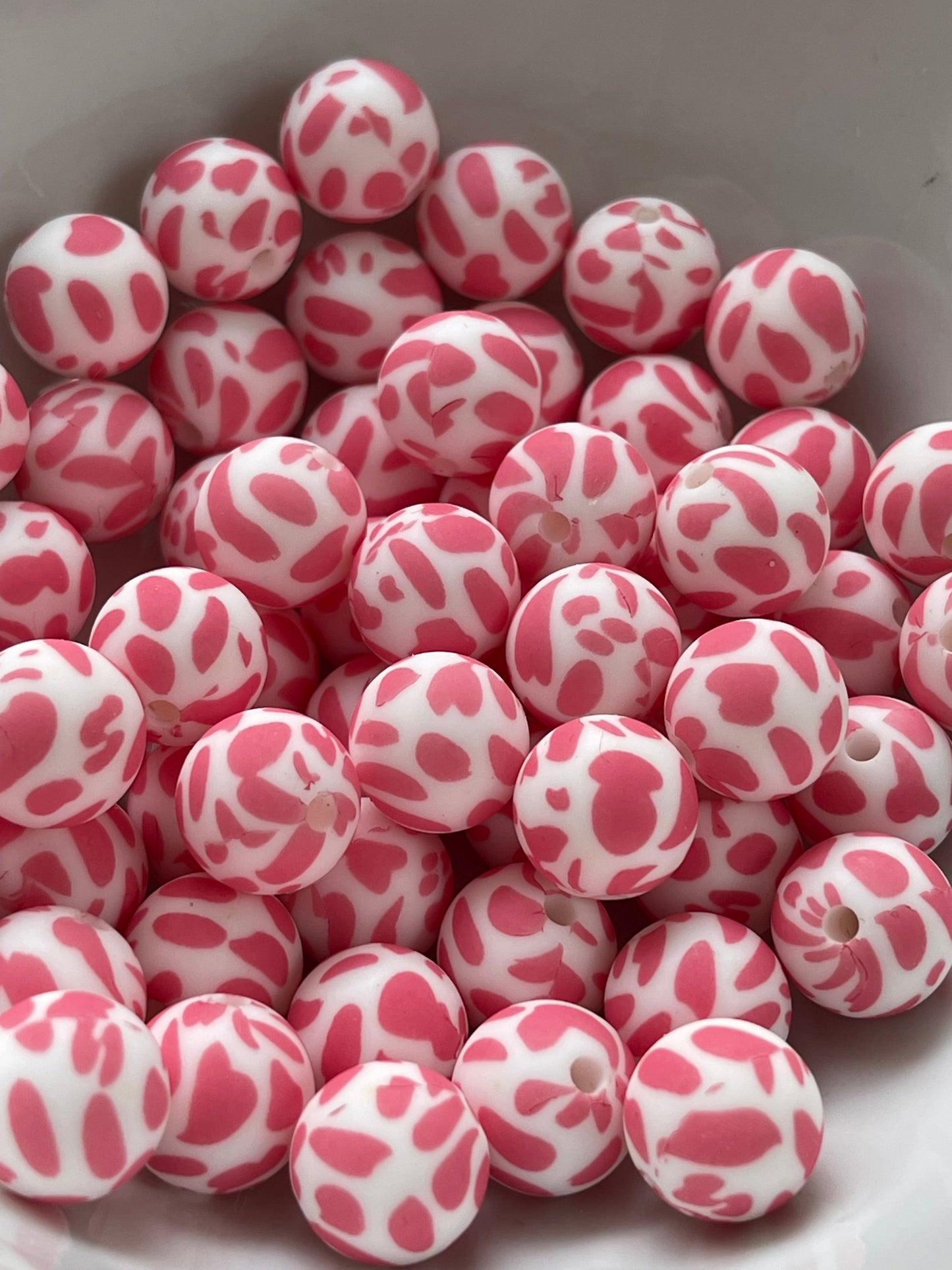 12mm SILICONE BEADS- Pinks, Red, & Orange