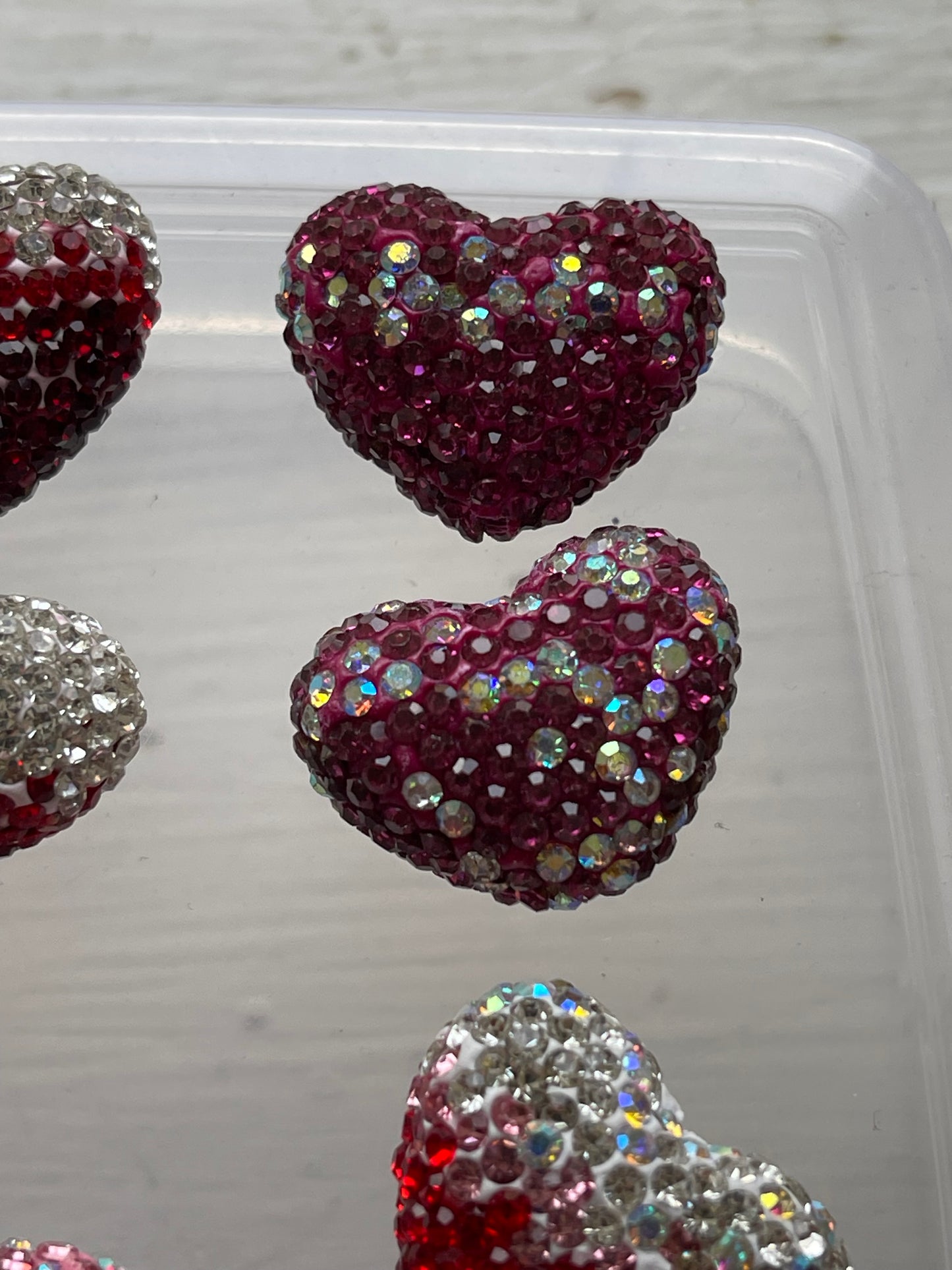 23mm Rhinestone Hearts (18 Options) (Rhinestone Heart only-Focal sold separately)