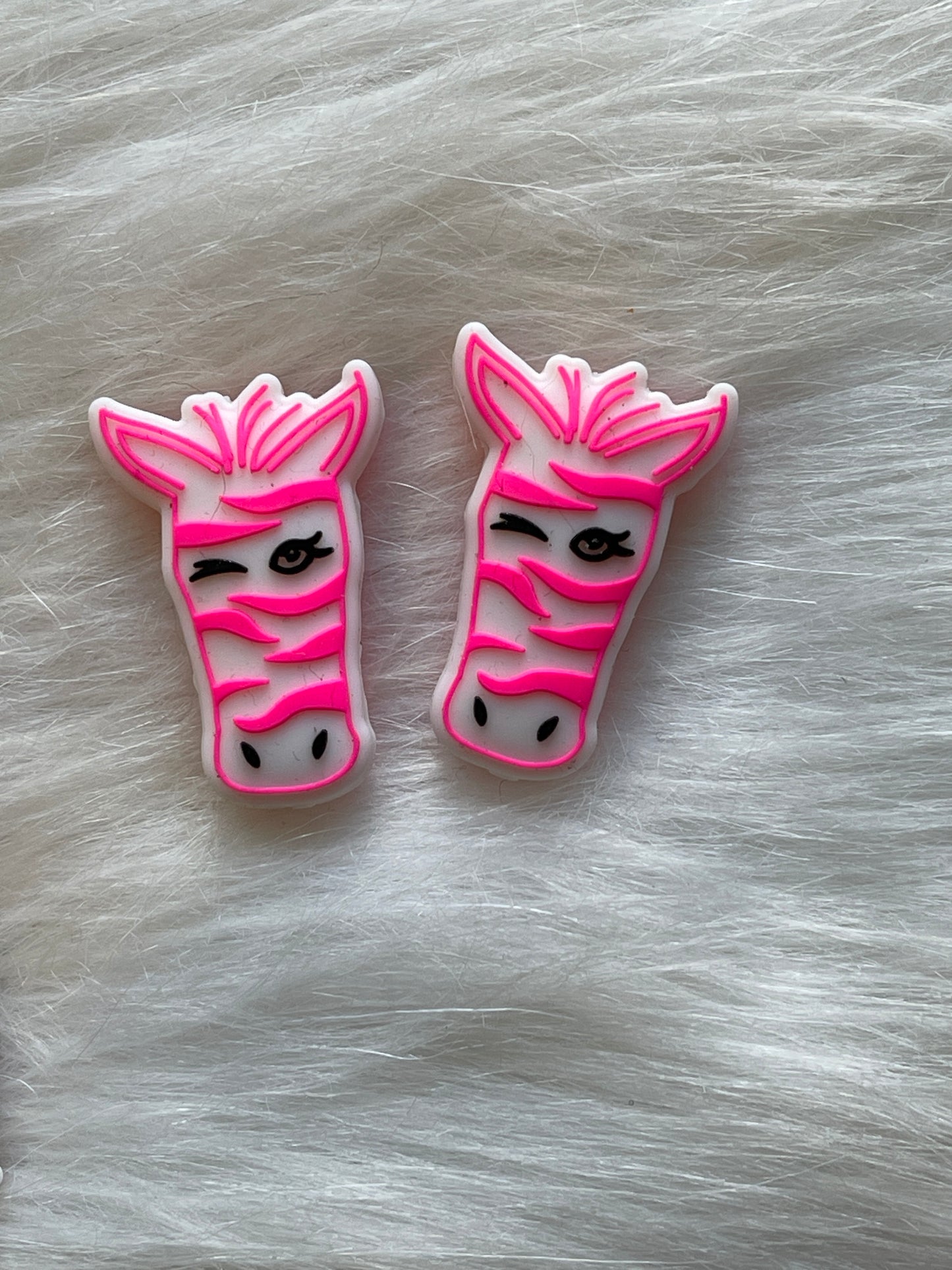 SILICONE FOCAL- Pink Zebra Head (2 Options)