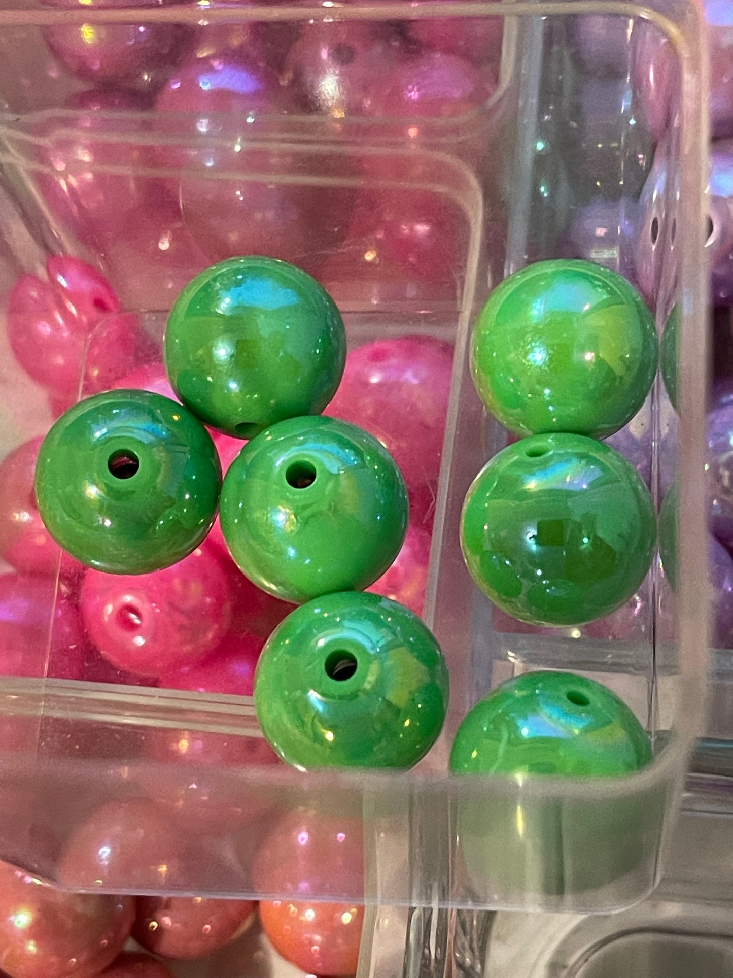 16mm ACRYLIC Bead SOLID COLORS w ABS Shine (24 Options)
