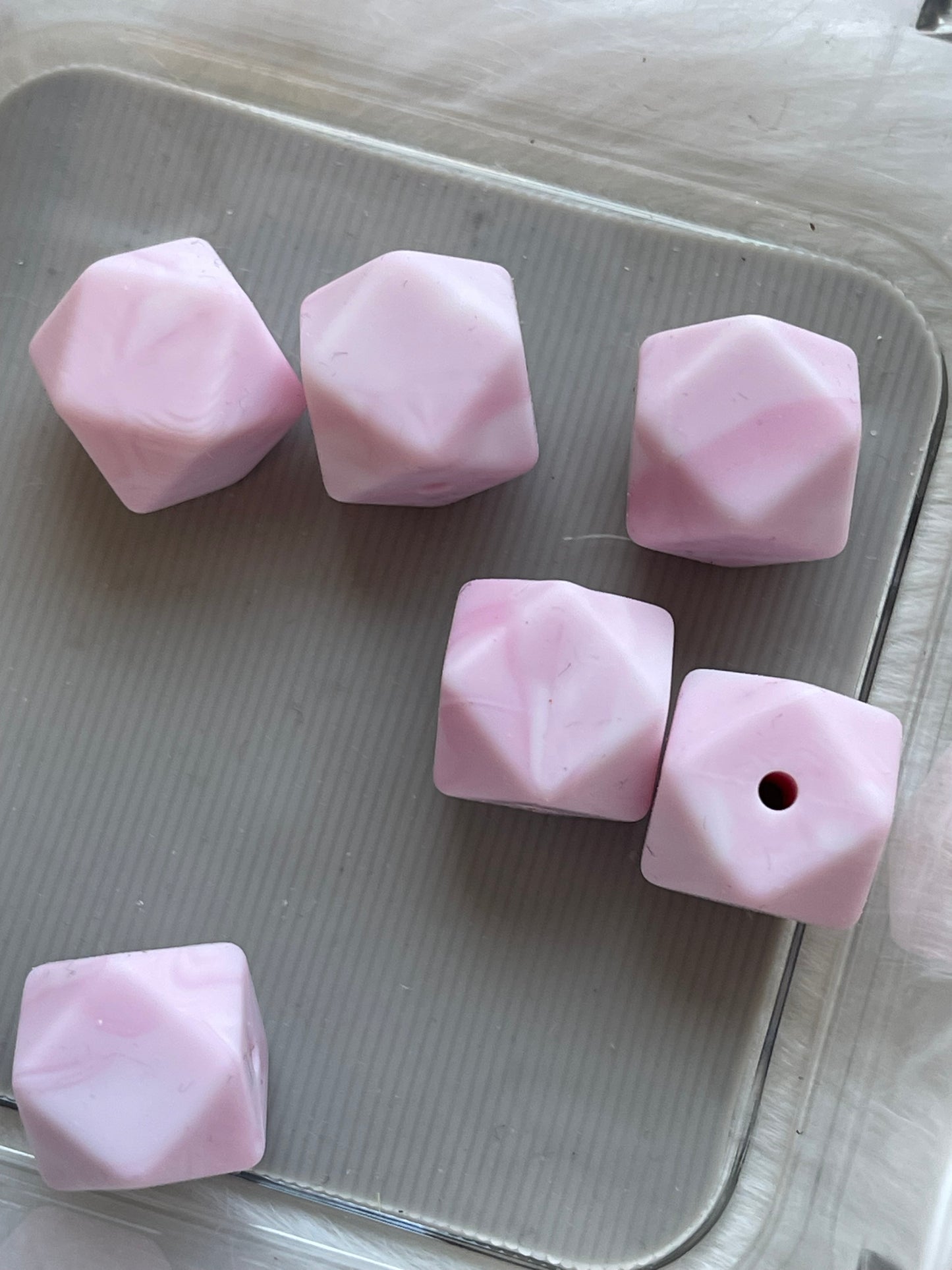 14.3mm SILICONE HEX BEADS (62 Options & Discount Scoop)