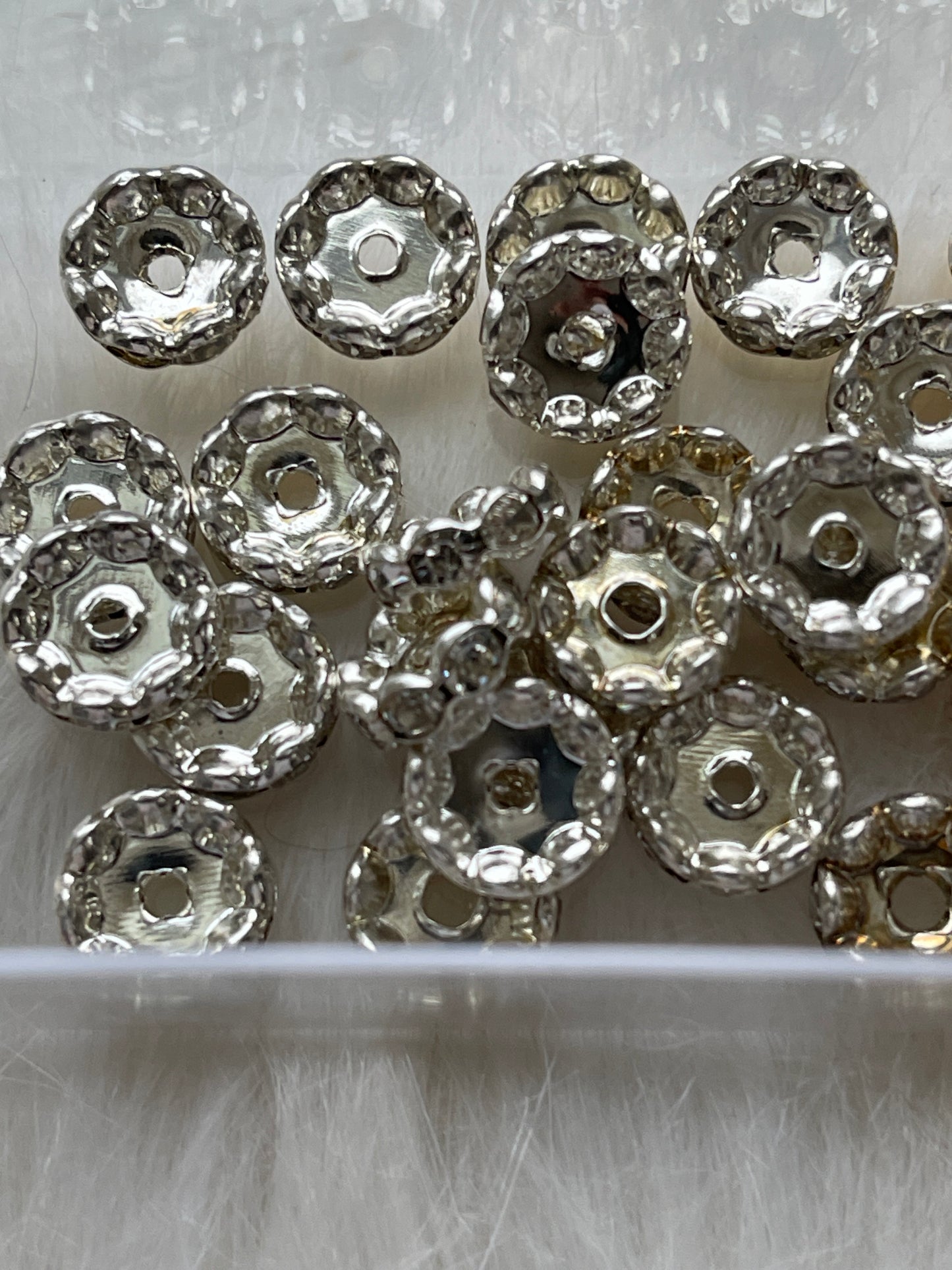 SPACERS-12mm WAVY RHINESTONES 4 Options