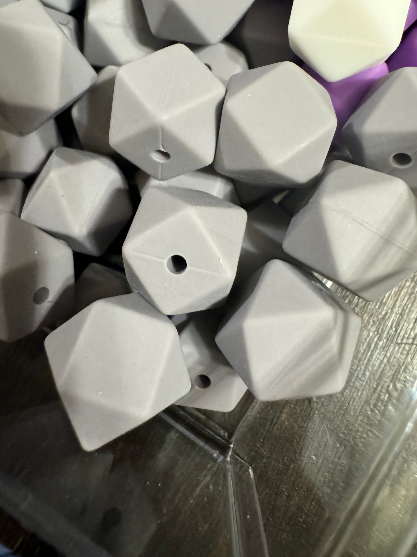 14.3mm SILICONE HEX BEADS (62 Options & Discount Scoop)