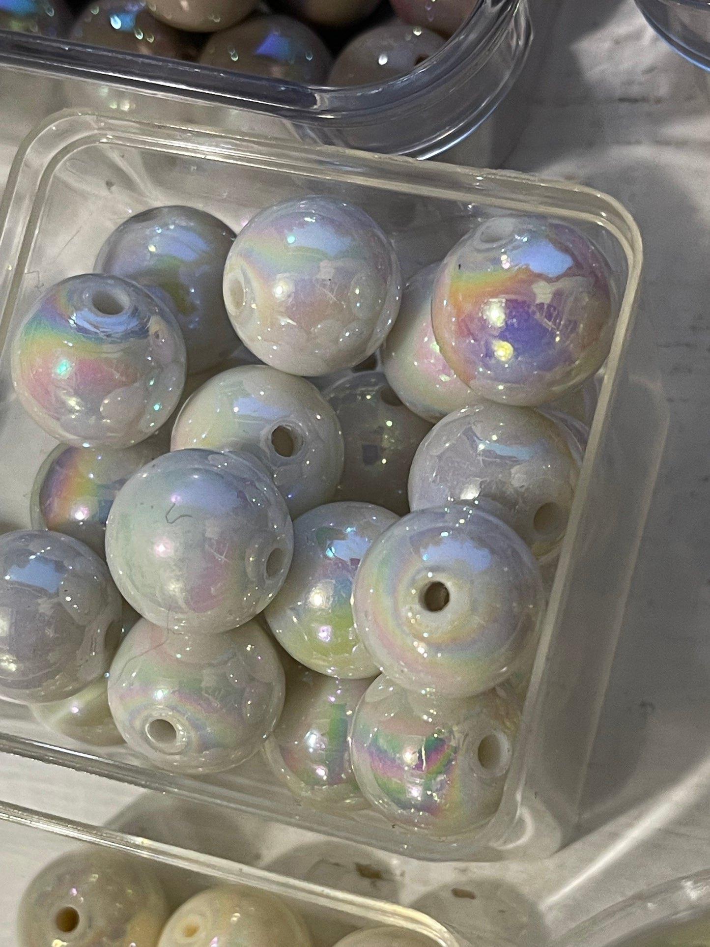 16mm ACRYLIC Bead SOLID COLORS w ABS Shine (24 Options)