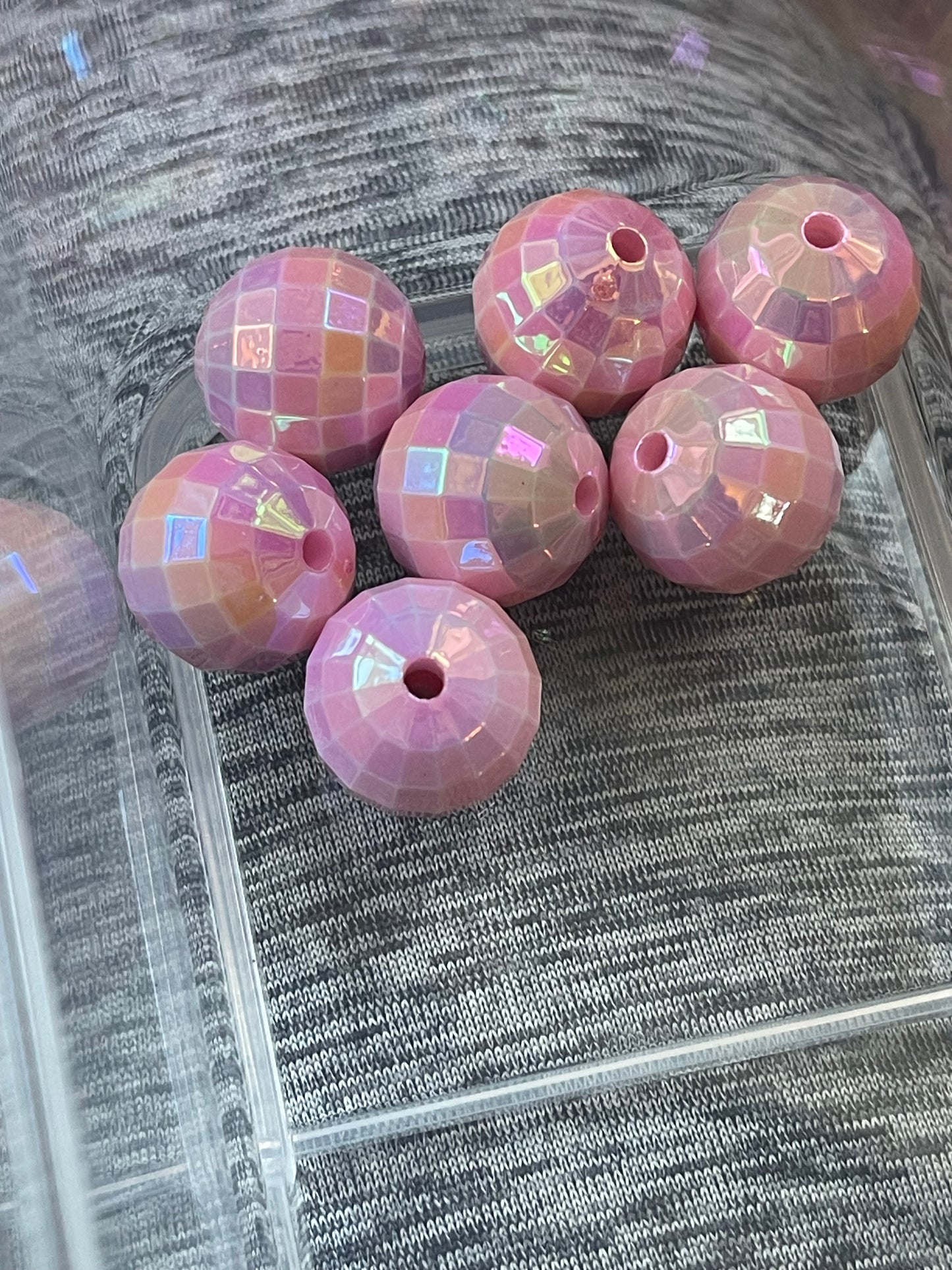 16mm ACRYLIC BEAD Disco Ball w/ ABS Shine (12 Options)